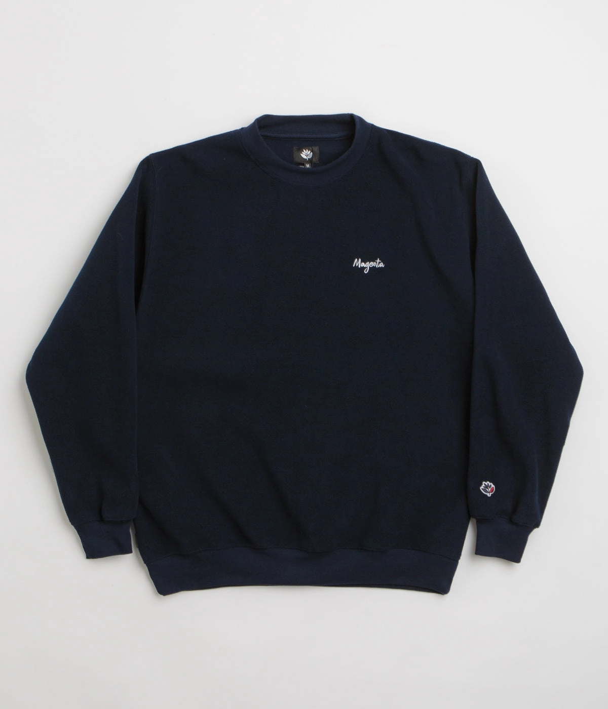 Magenta Script Crewneck Sweatshirt - Navy Athletic Wear