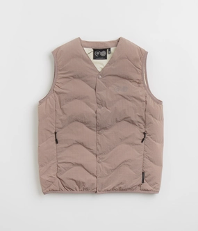 Full Length Front Zipper Purple Mountain Observatory Waves Ripstop Vest - Putty