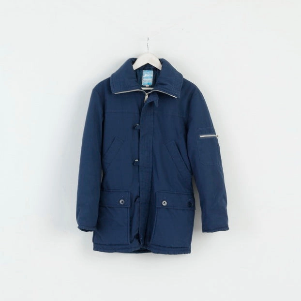 Mammut Mens 46 M Jacket Vintage Navy Blue Parka Nylon Weathercoat Unisex Functional