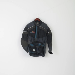 Aid Thermolite Insulation Sympatex Men L Motorcycle Jacket Black Nylon Vintage Stuart Hwy Australian Outback Road Modeka