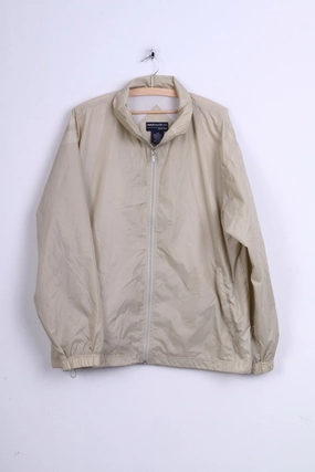 Marouis Mens L Jacket Nylon Waterproof Light Beige Off Duty