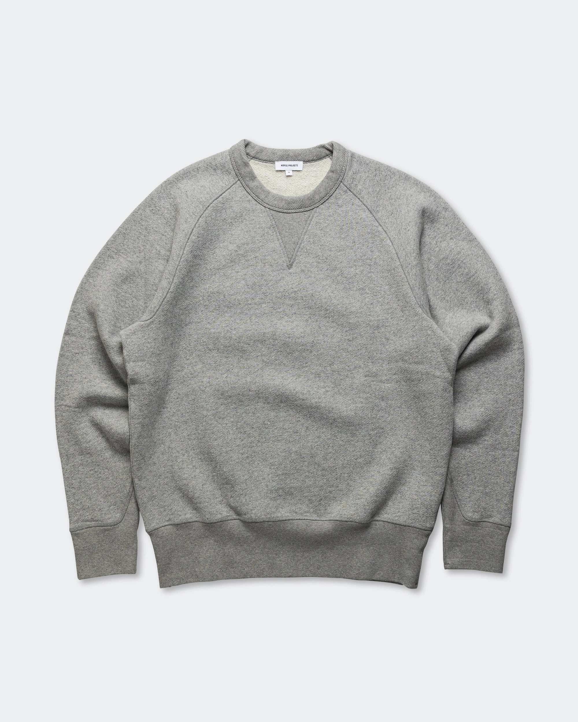 product metallic glamour Breathable Layer Marten Relaxed Cotton Wool Sweatshirt - Grey Melange