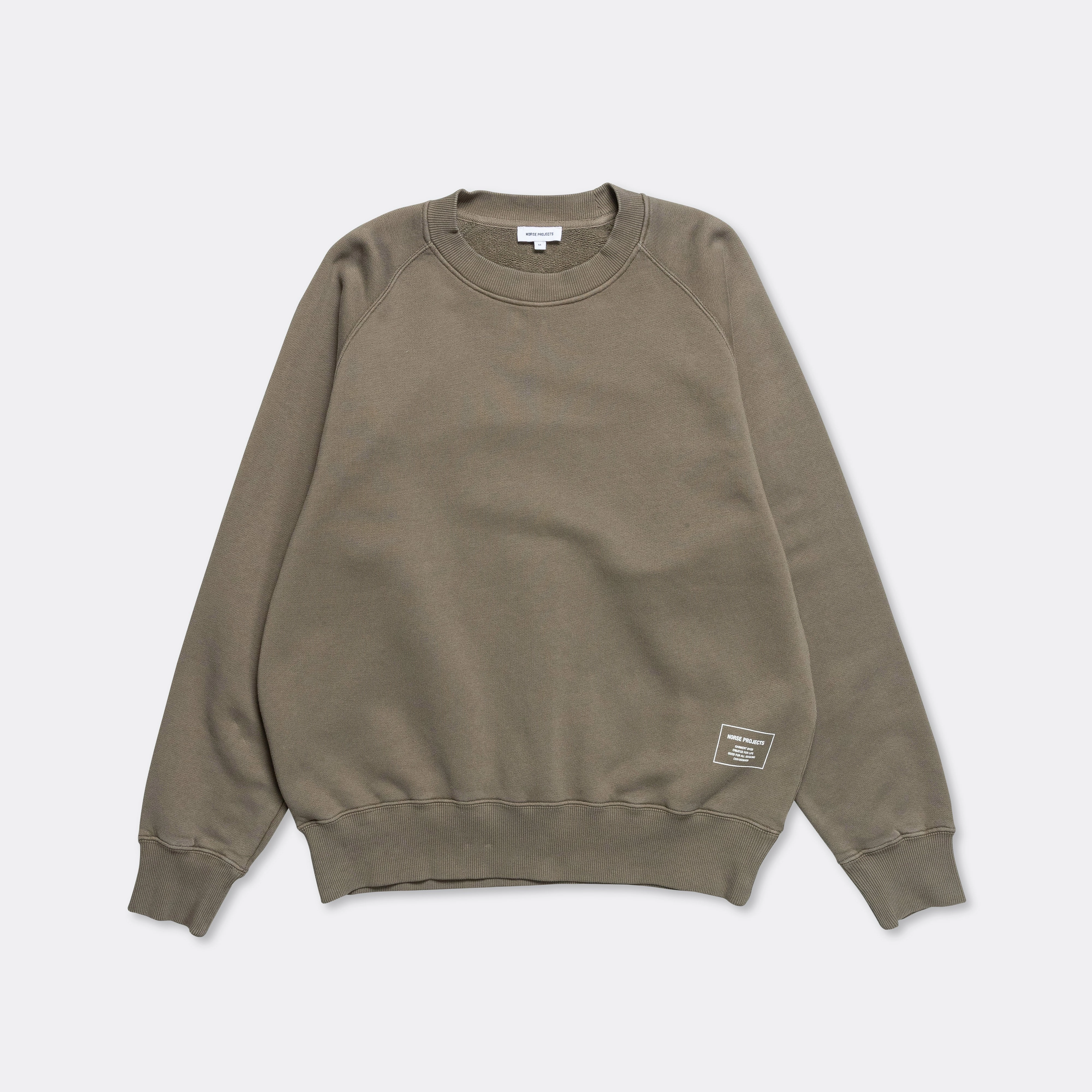 Marten Relaxed Organic Raglan Sweatshirt - Sediment Green Eco-friendly