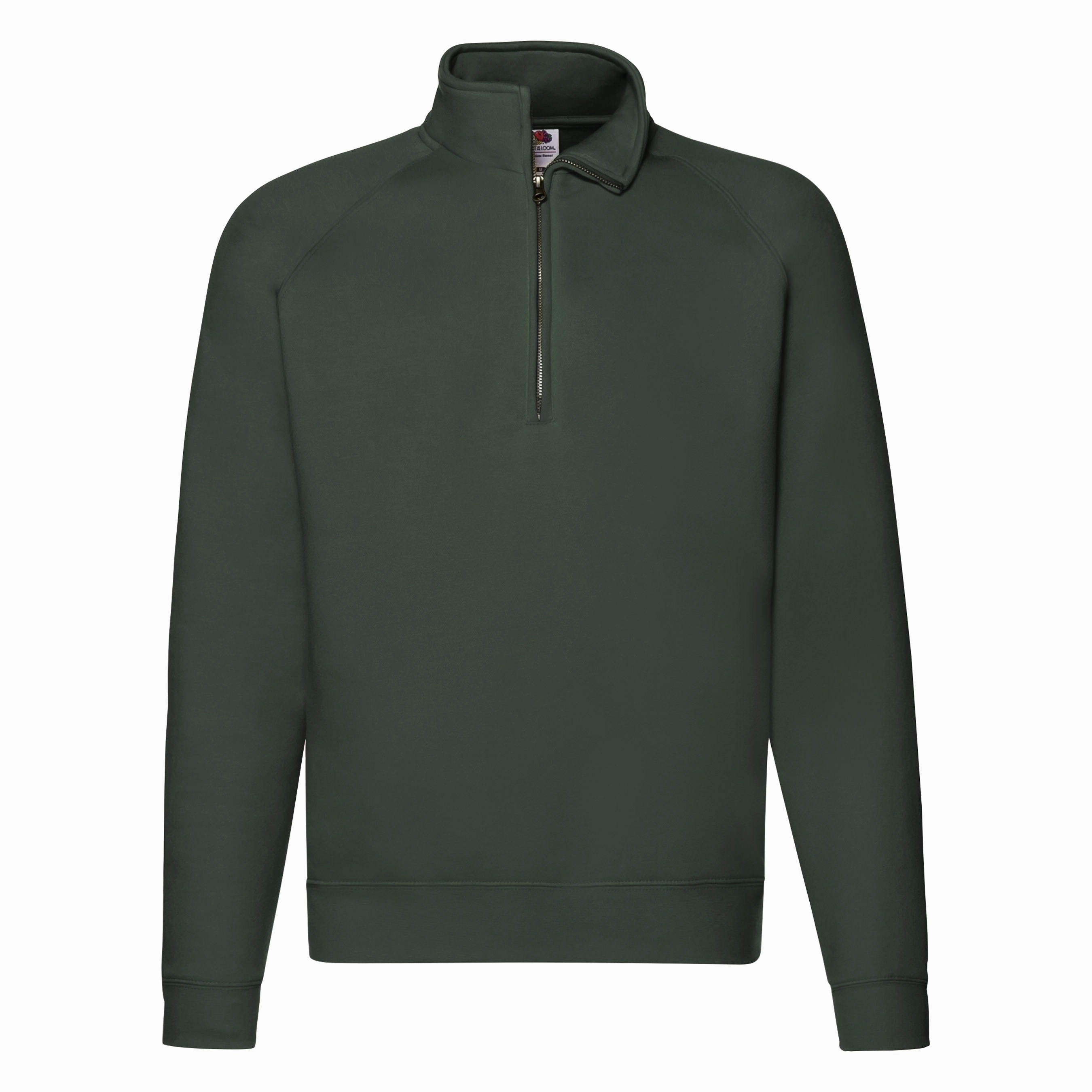 Premium Zip Neck Sweat | BOTTLE GREEN Trendy Vibes Easy Layering
