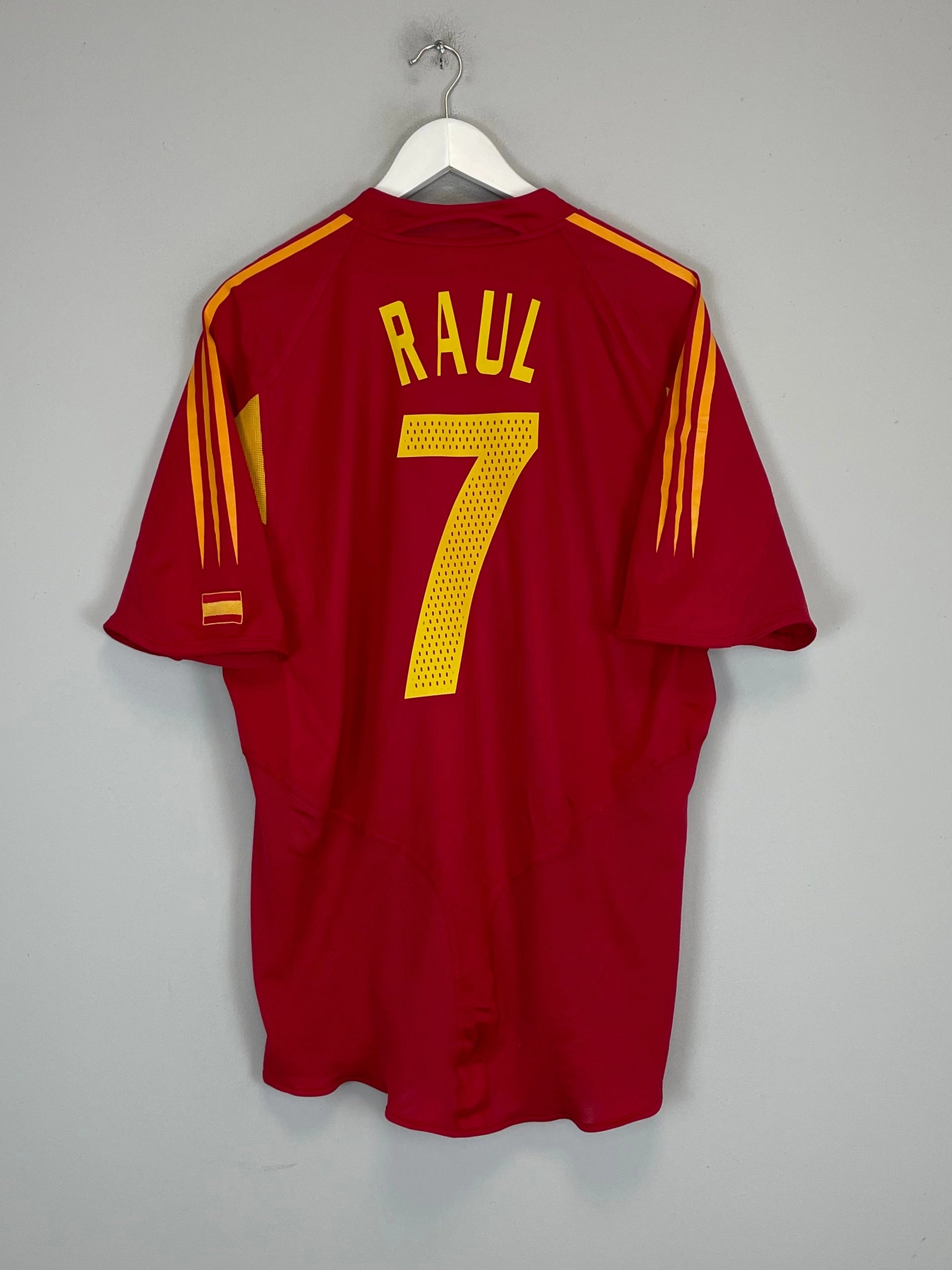 Sweat Management Technology 2004/06 SPAIN RAUL #7 HOME SHIRT (XL) ADIDAS