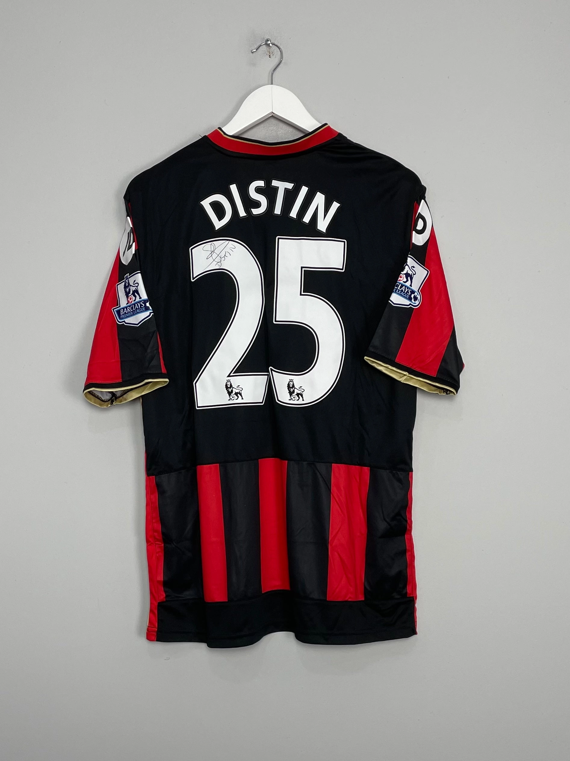 2015/16 BOURNEMOUTH DISTIN #25 *MATCH ISSUED   SIGNED* HOME SHIRT (L) JD Fast Reaction