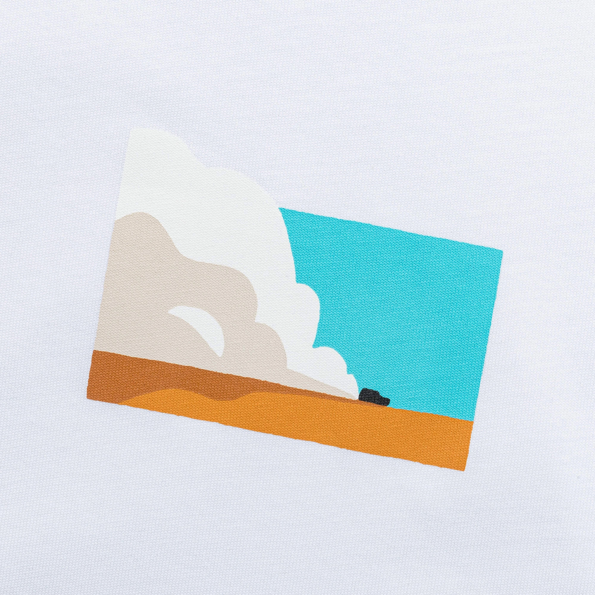 MCH Car Simon Heavy T-shirt x UP THERE - White Ultra Soft Blend StretchFabric