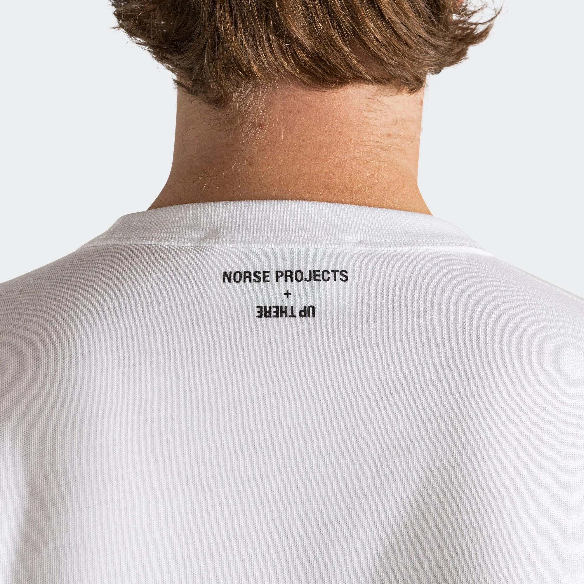 MCH Car Simon Heavy T-shirt x UP THERE - White Perfect for Outdoors Cold Wash Optimized