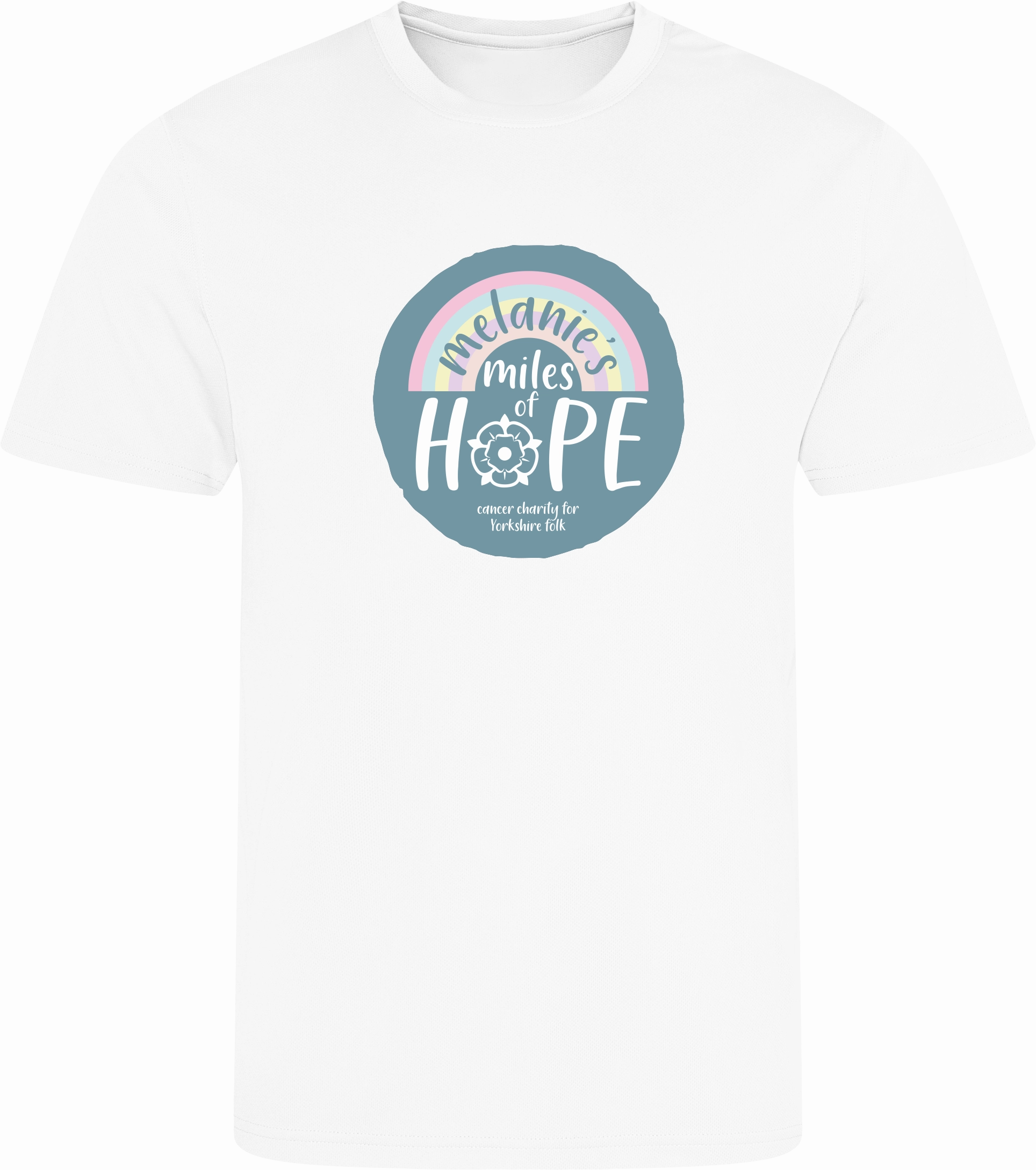 Melanie's Miles of Hope Kids T-Shirt - White Micro Perforation