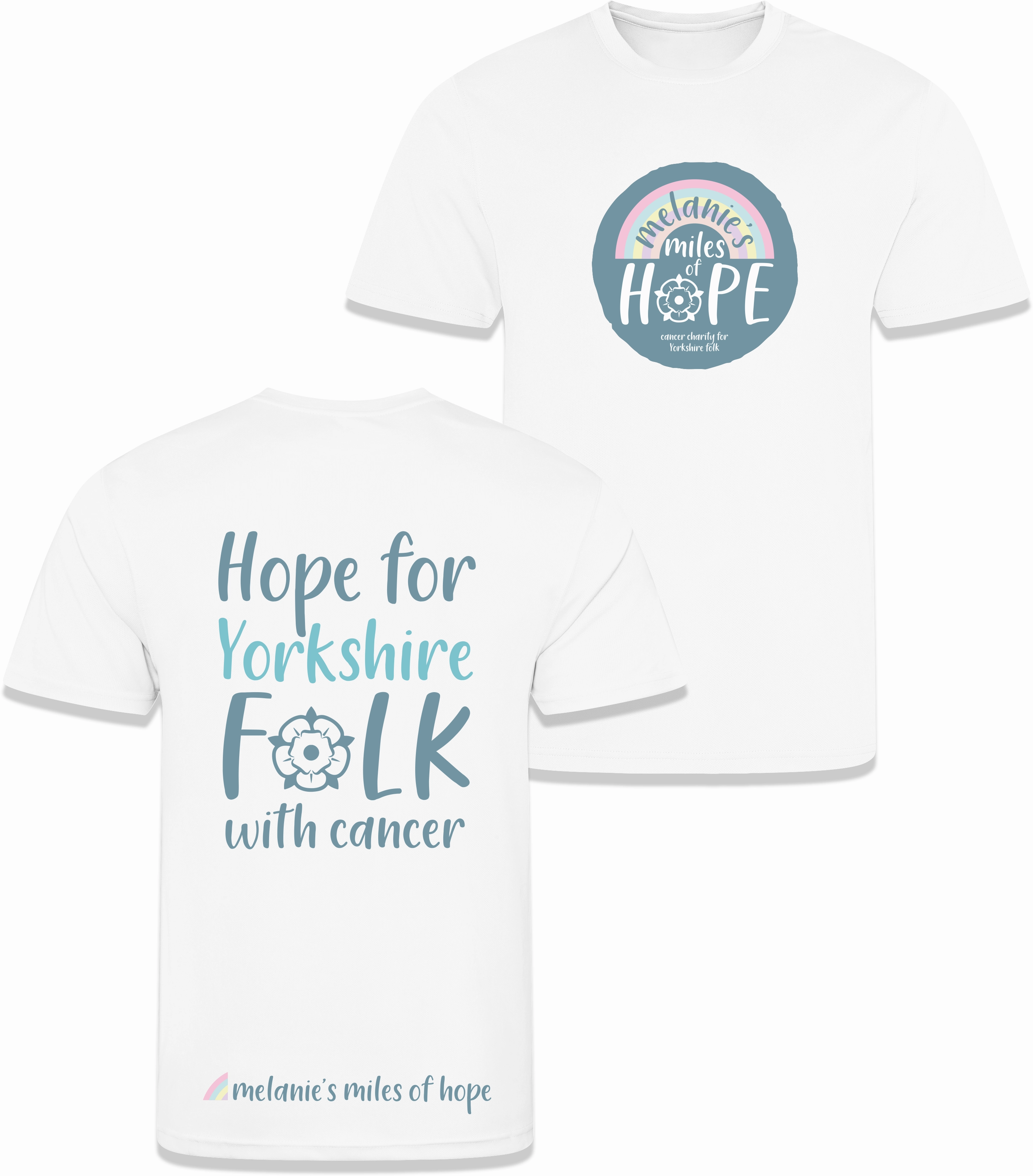 Melanie's Miles of Hope Kids T-Shirt - White Comfy Wardrobe ComfortOptimizedConstruction