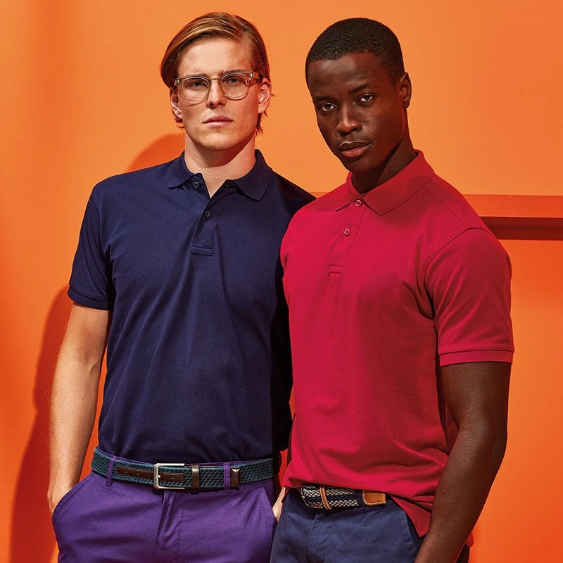 Relaxed Wearable Office Appropriate Men's Organic Polo | BLACK