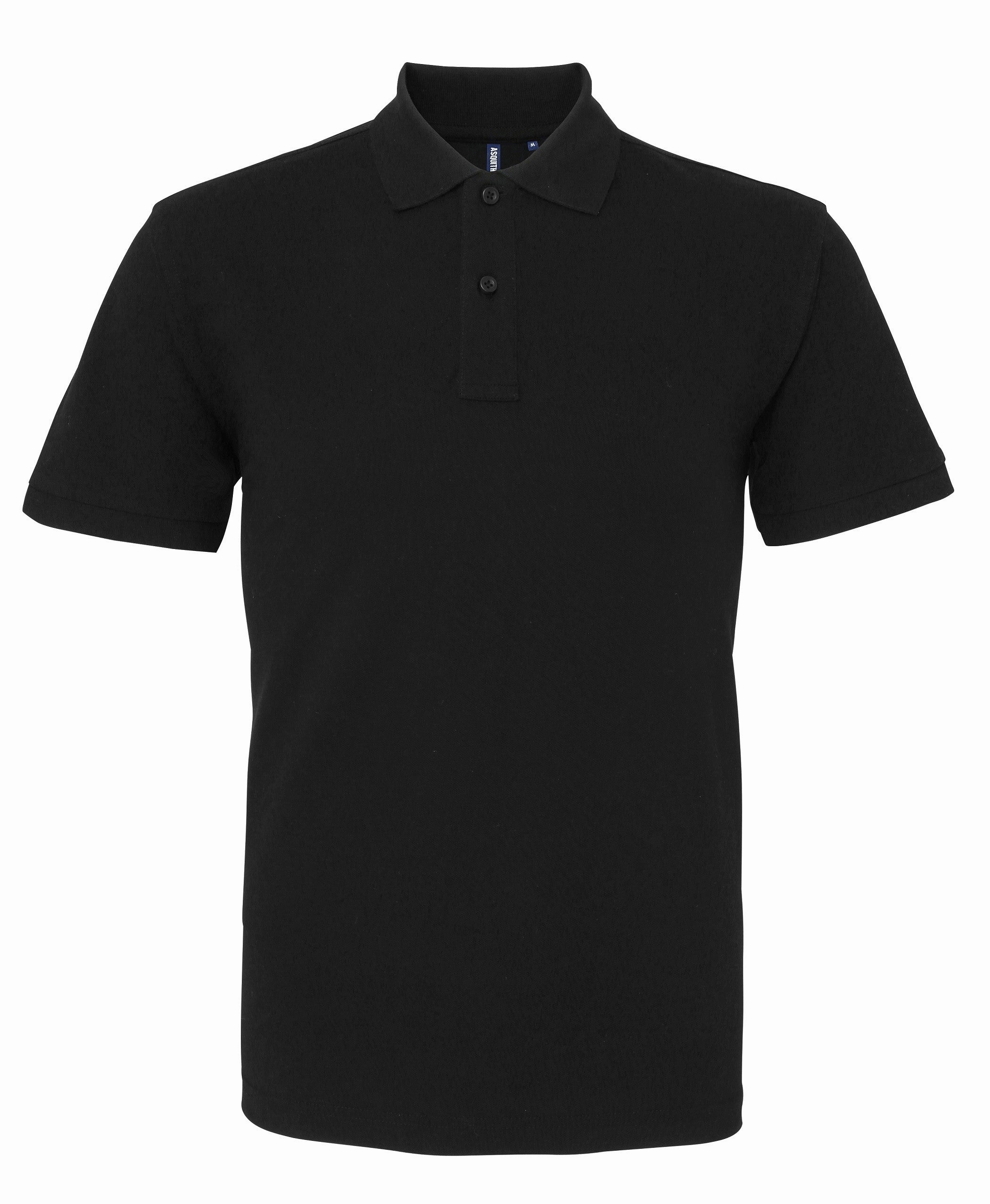 Layered Look Comfy Apparel Men's Organic Polo | BLACK