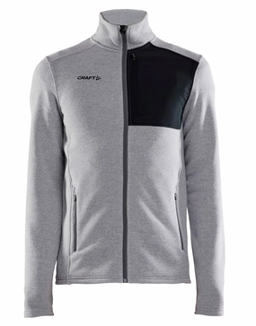 Mens ADV Explore Heavy Fleece Jacket | GREY MELANGE/BLACK Undercoat Fit Quick Layer