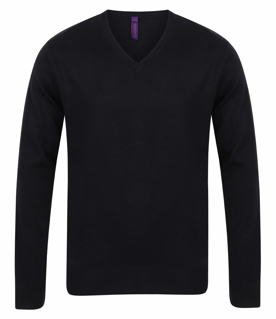 Layer Active Mens Lightweight V-Neck Jumper | BLACK