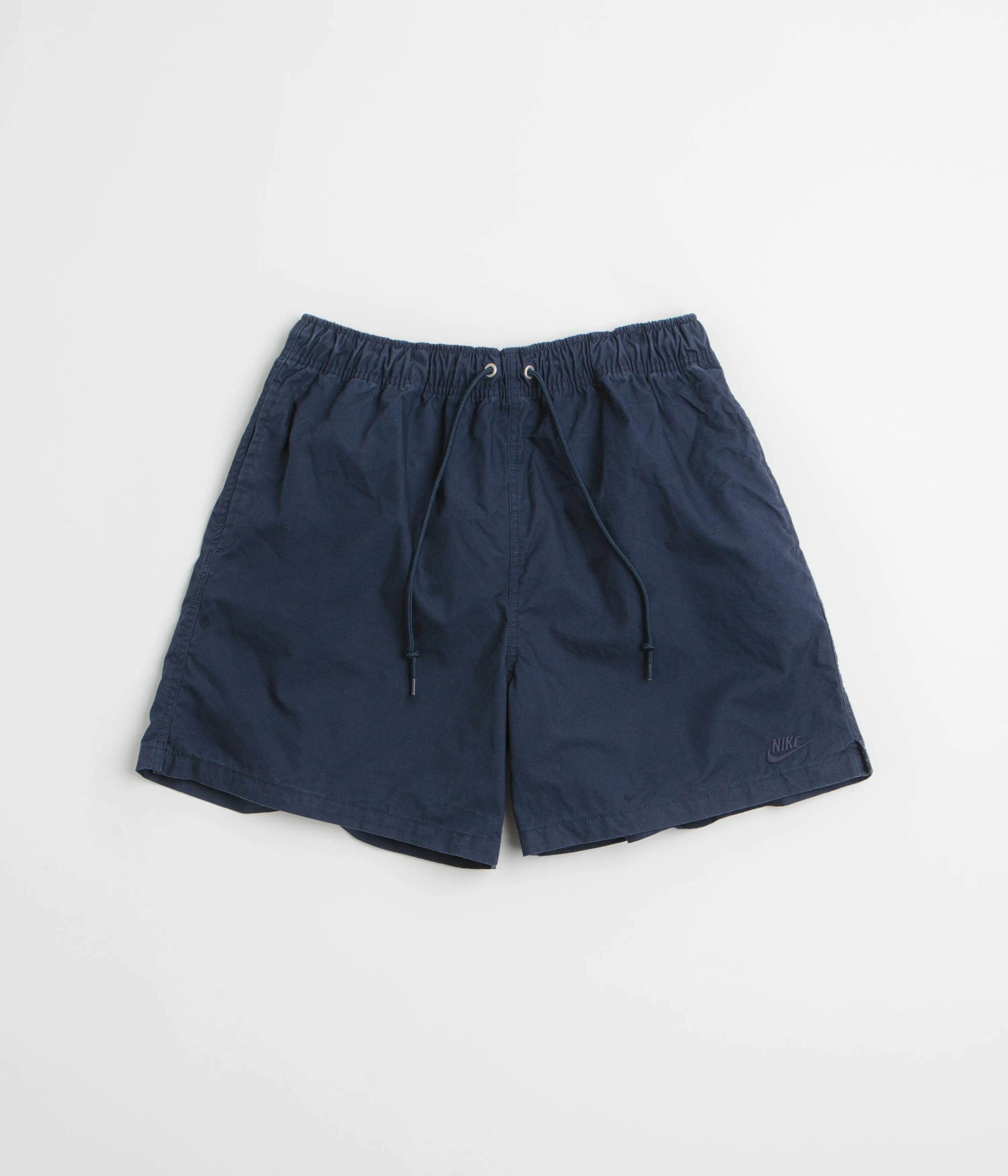 High Durability Blend Nike Club Flow Wash Shorts - Obsidian / Obsidian