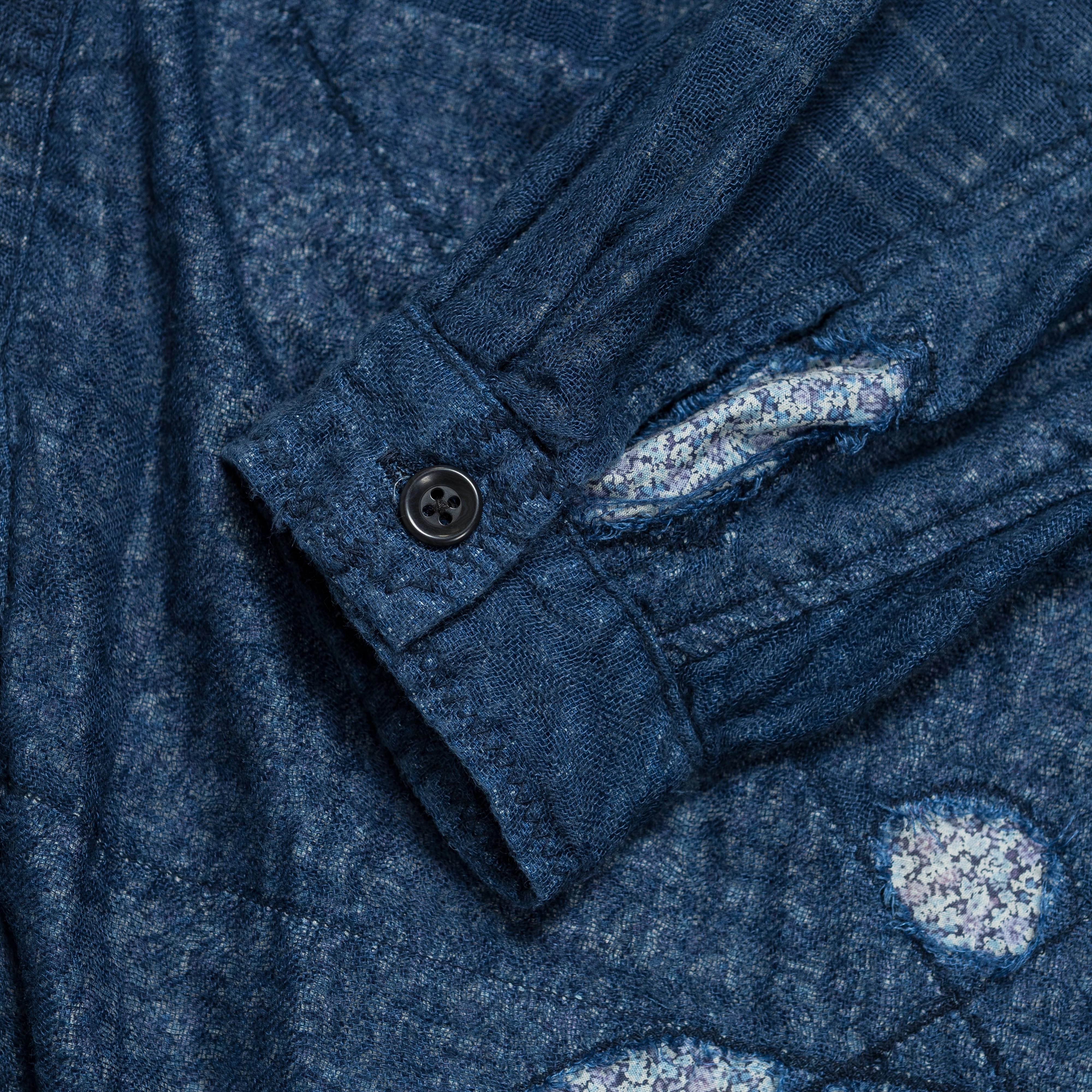 IDG Patchwork NORA-DOT TIGER JUDDBHAN Shirt - Indigo Seamless Shoulder