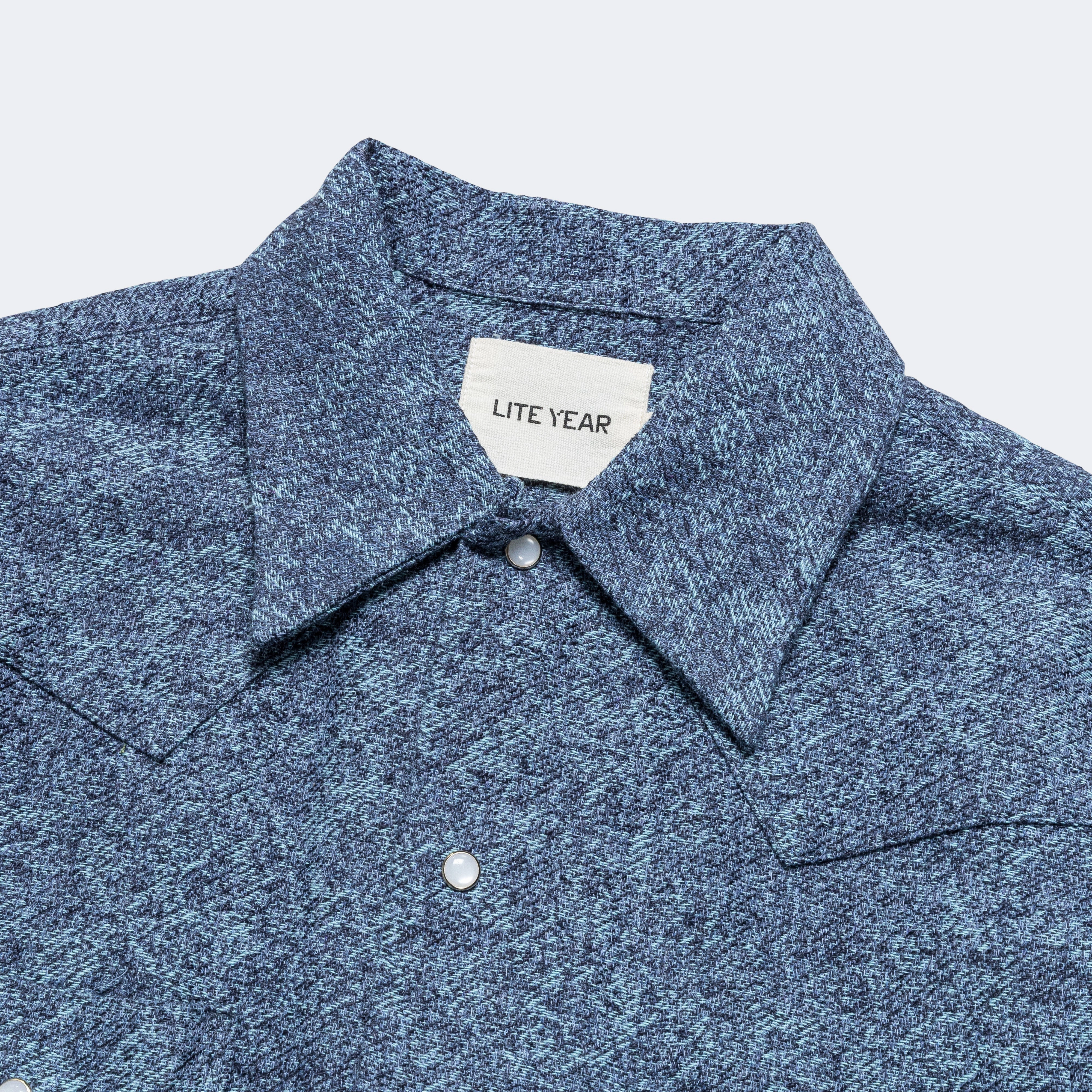 Odor Resistant Western Shirt - Blue Denim