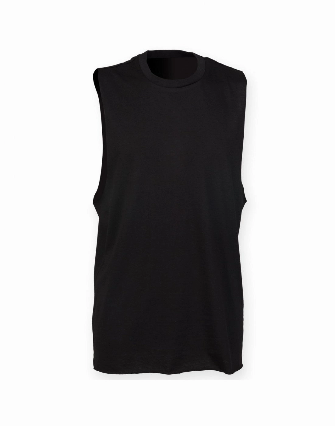 High Neck Slash Armhole Vest | BLACK medium quality on - road