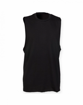 High Neck Slash Armhole Vest | BLACK medium quality on - road