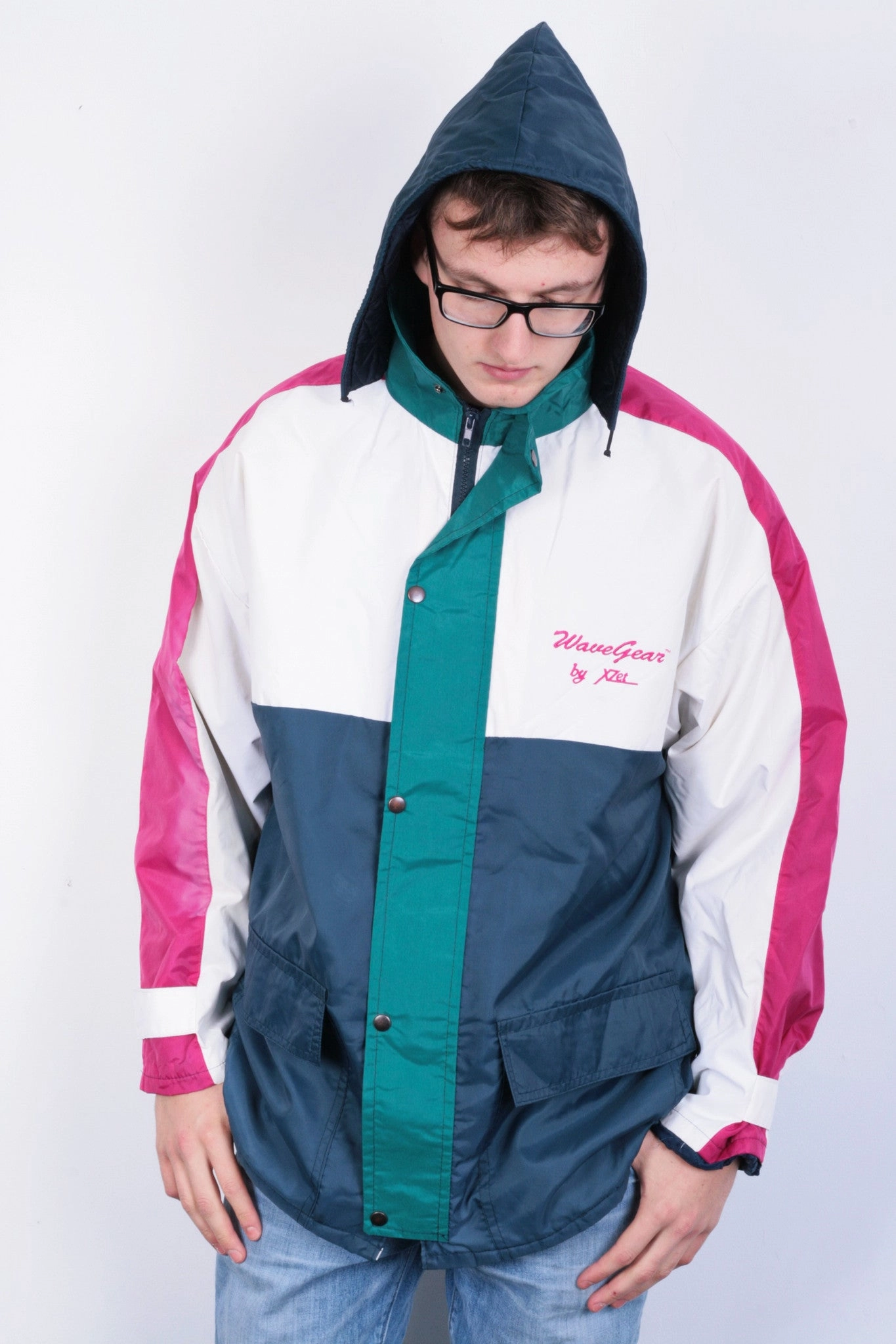 Triumph Wave Gear by XZet Mens XL Jacket Parka Sport Nylon Waterproof Hood Vintage