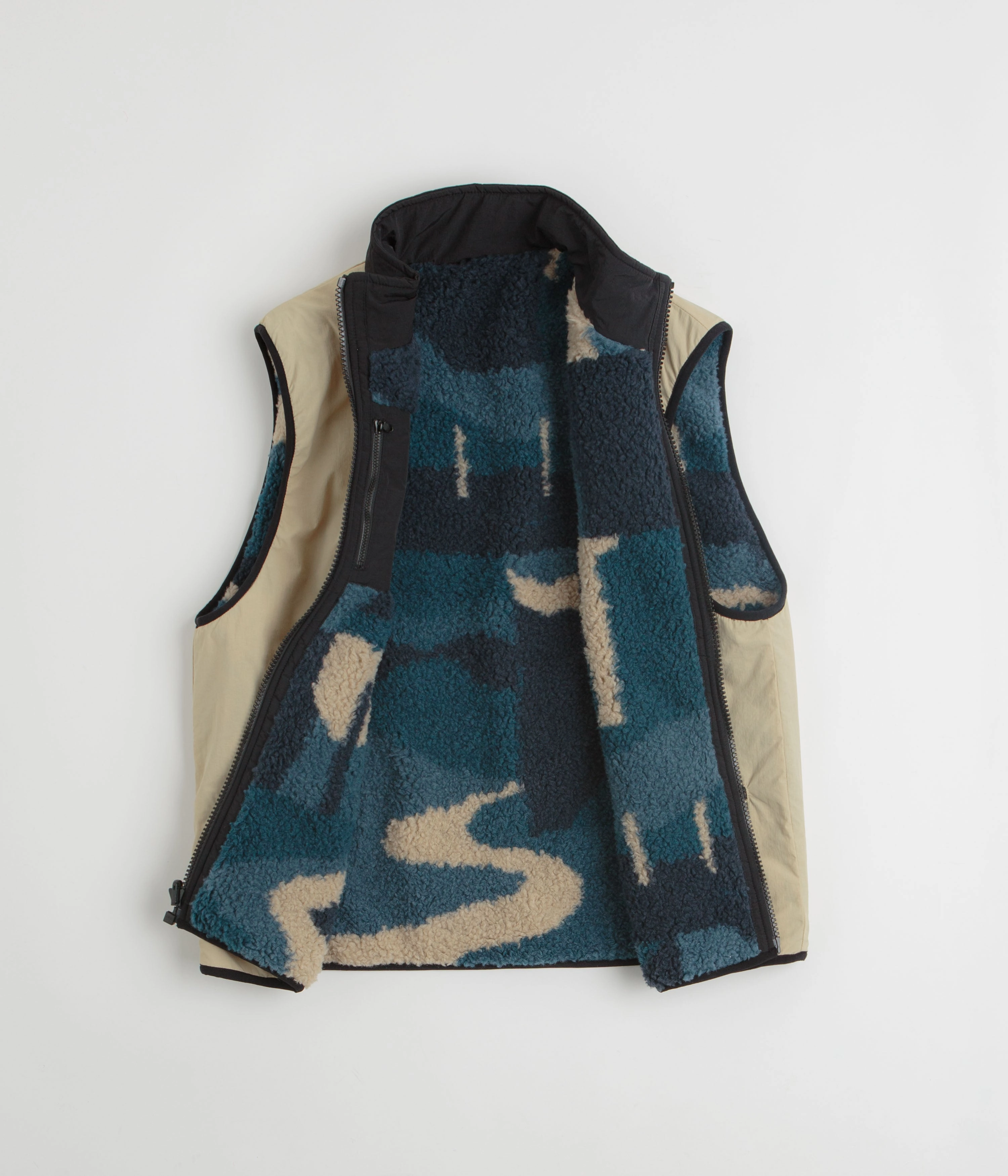 color fast by Parra Infinite Bird Reversible Vest - Navy Blue