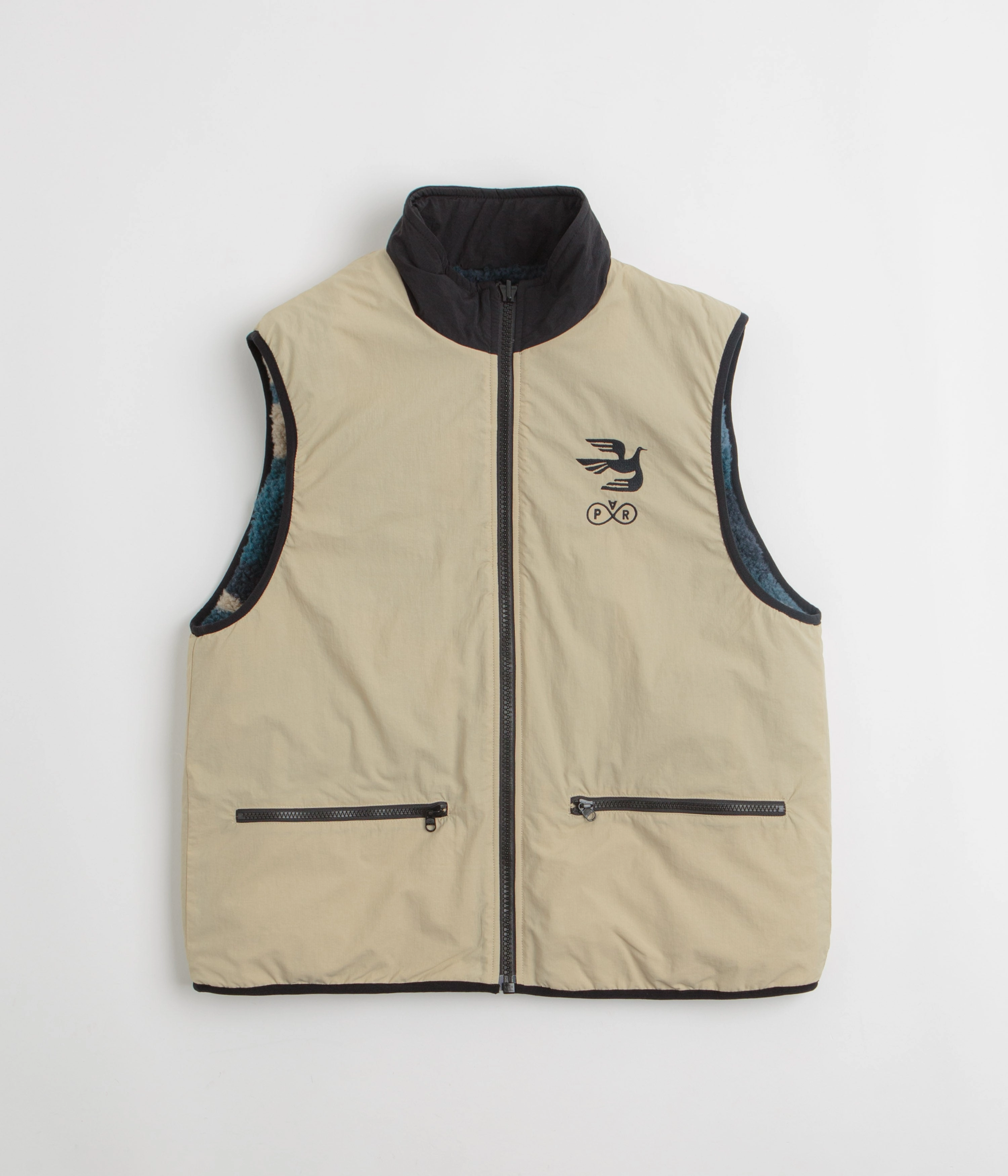 by Parra Infinite Bird Reversible Vest - Navy Blue Windproof Fit