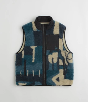 by Parra Infinite Bird Reversible Vest - Navy Blue Mark