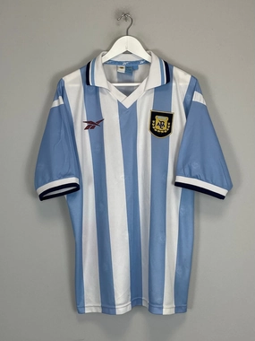 1999/00 ARGENTINA HOME SHIRT (L) REEBOK Responsive Gear Flexible Shoulder Design