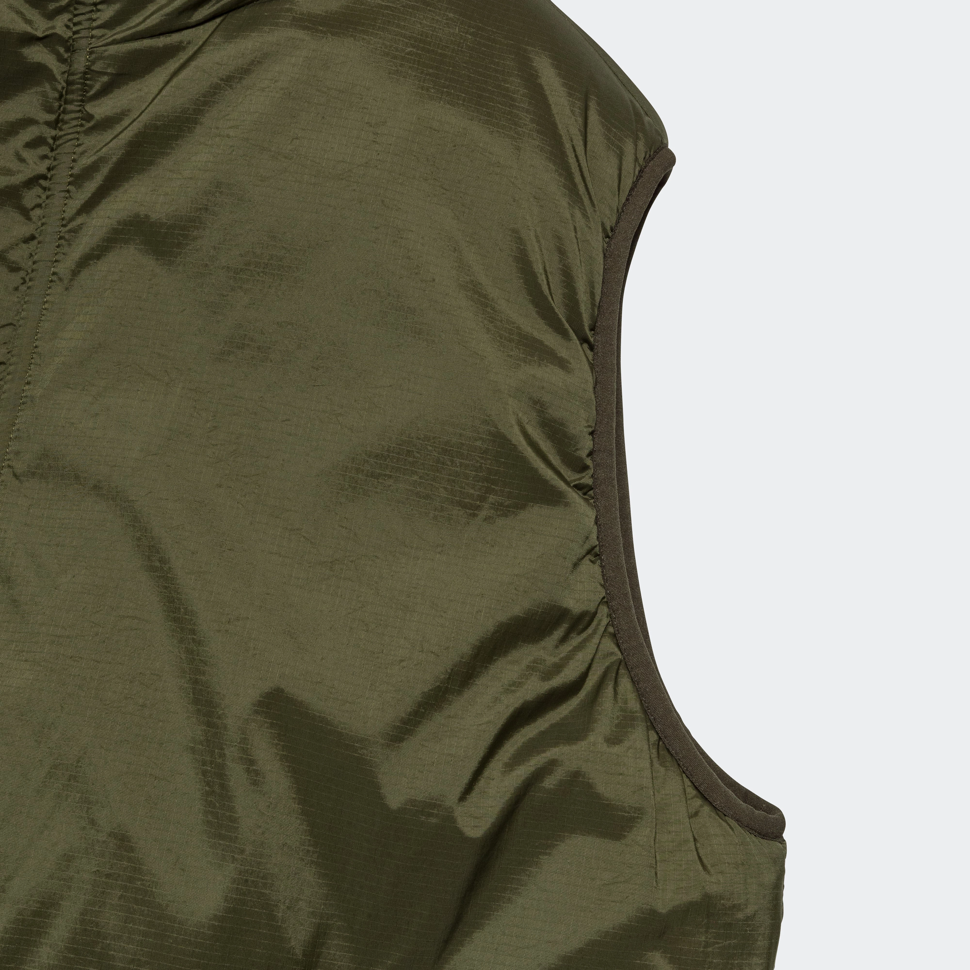 Clean Minimal Look MIL Puff Vest Nylon Rip Stop - Olive