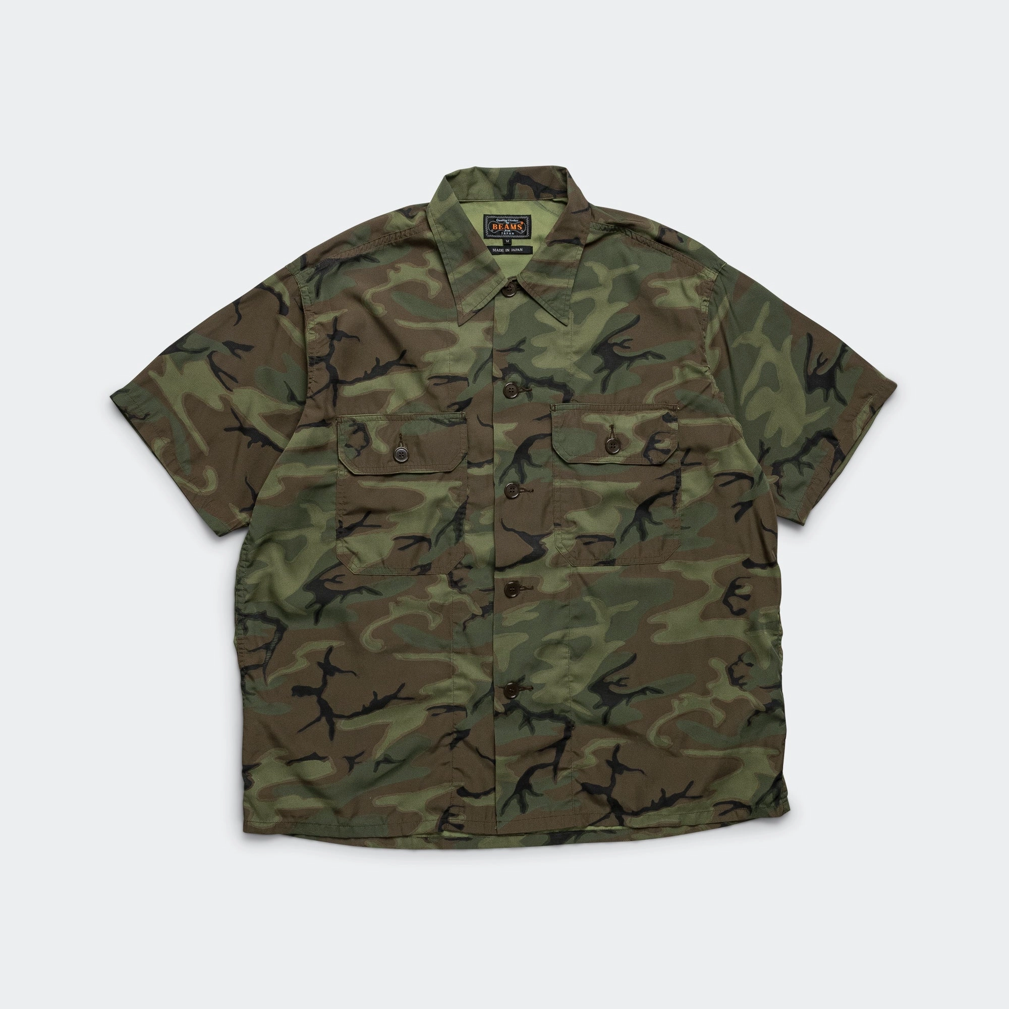 MIL-SHT Mesh Jacquard Mapping Print - ERDL Camo birthday party Linen blend