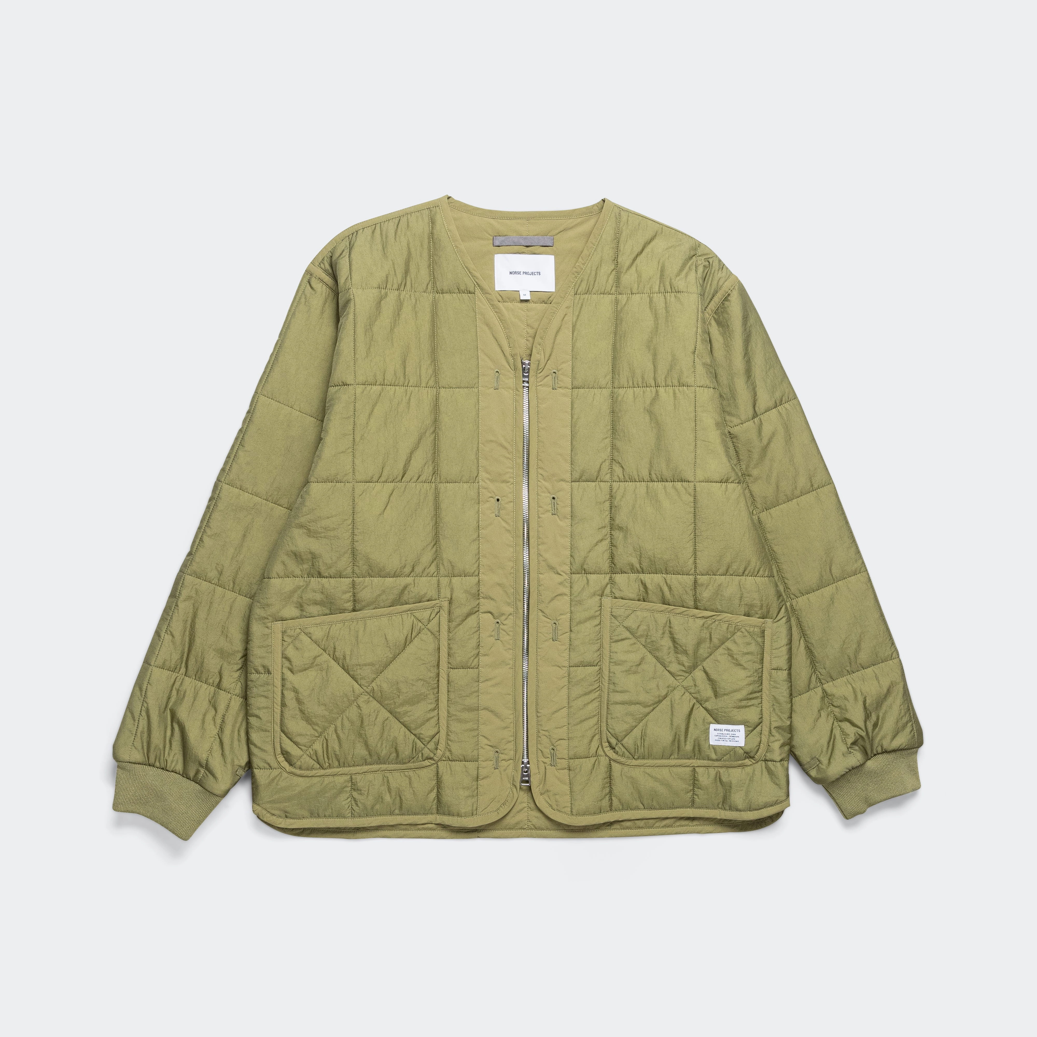 AntiStatic Lining Military Liner Jacket - Moss Green