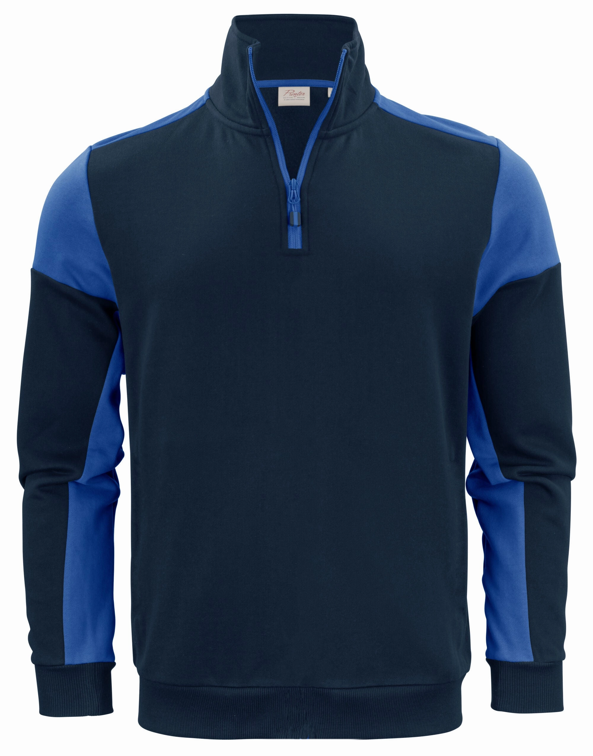 Timeless Bold Comfy Layer Two Tone Half Zip Sweatshirt | NAVY/COBALT