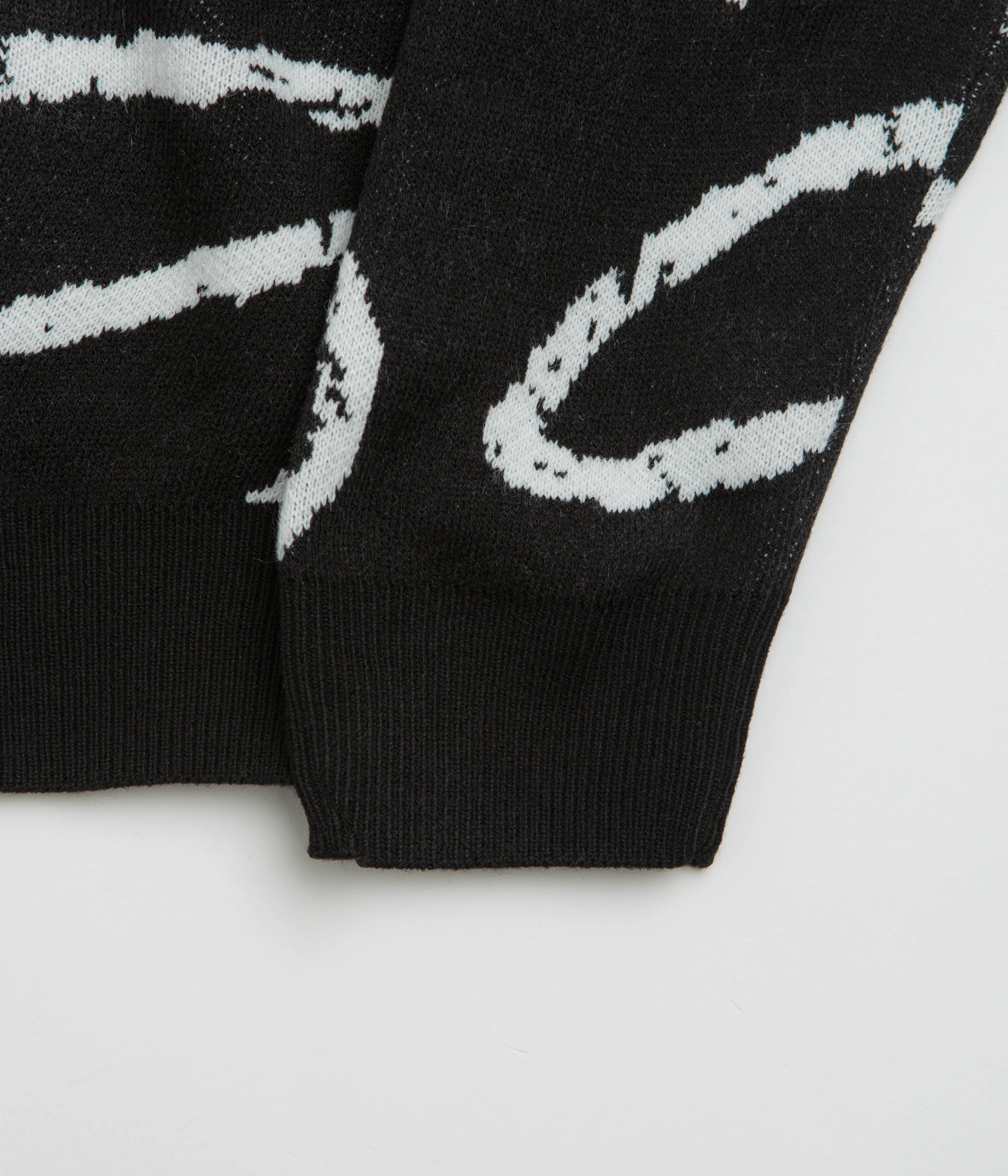 Poetic Collective Doodle Jacquard Knitted Crewneck Sweatshirt - Black product gift wrapping Soft Touch