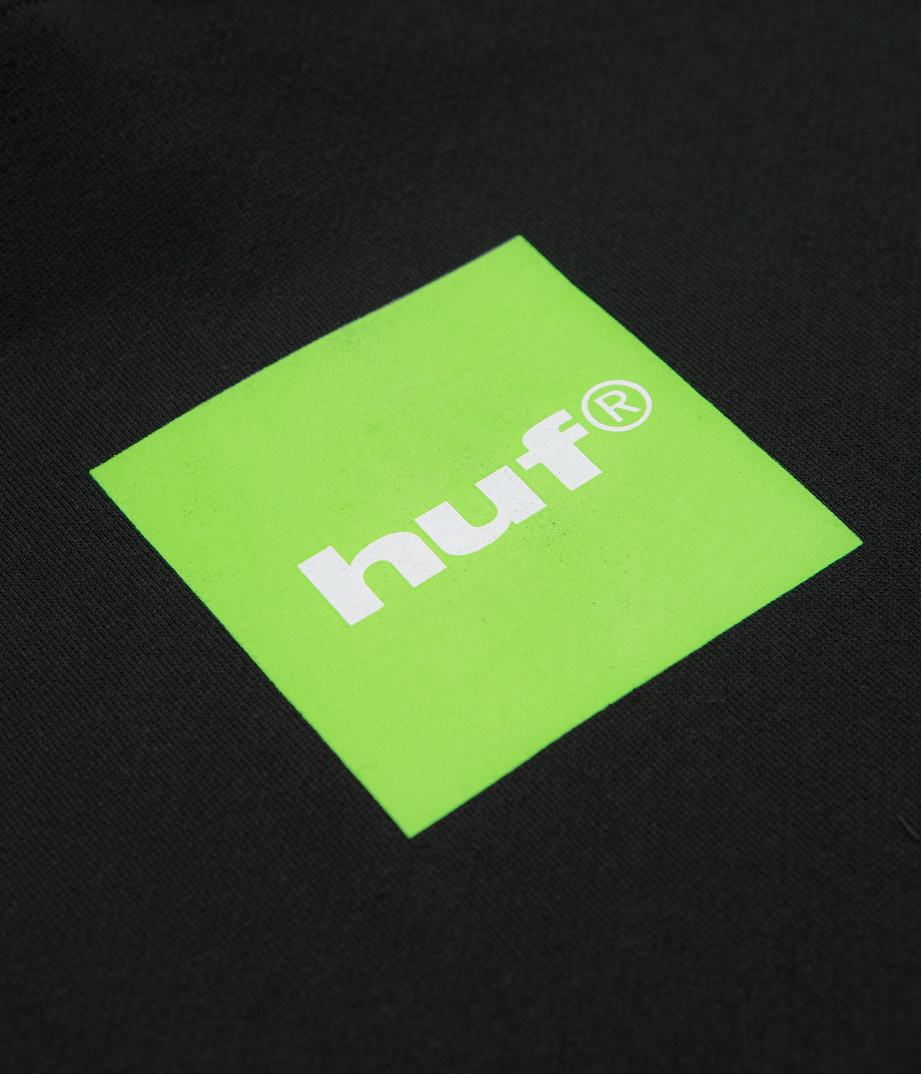 Structured Hood Shape Street Light HUF 89 Box Logo Hoodie - Black