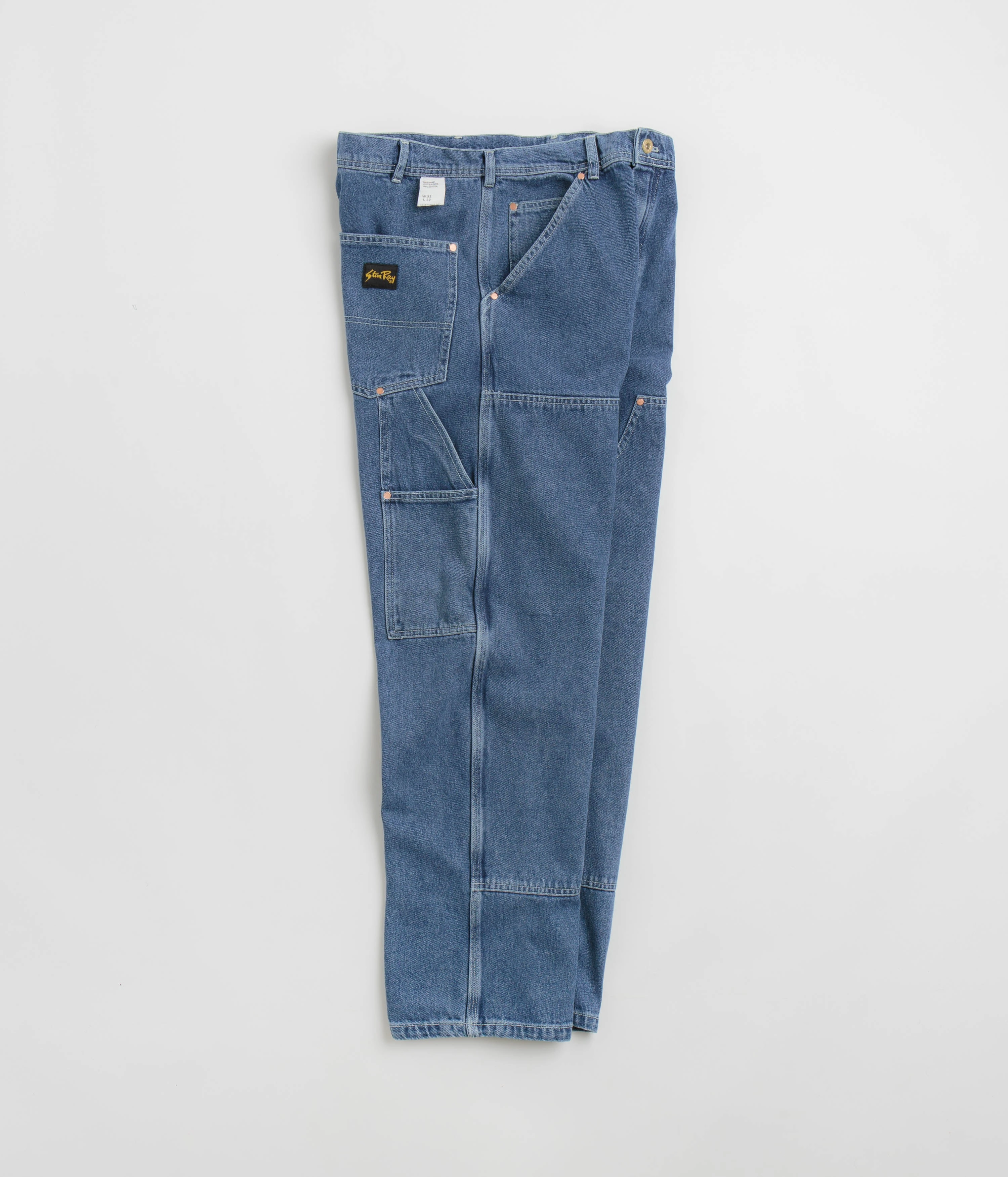 Weekend Style Outdoor Adventure Stan Ray Double Knee Pants - Heavy Stone Wash Denim