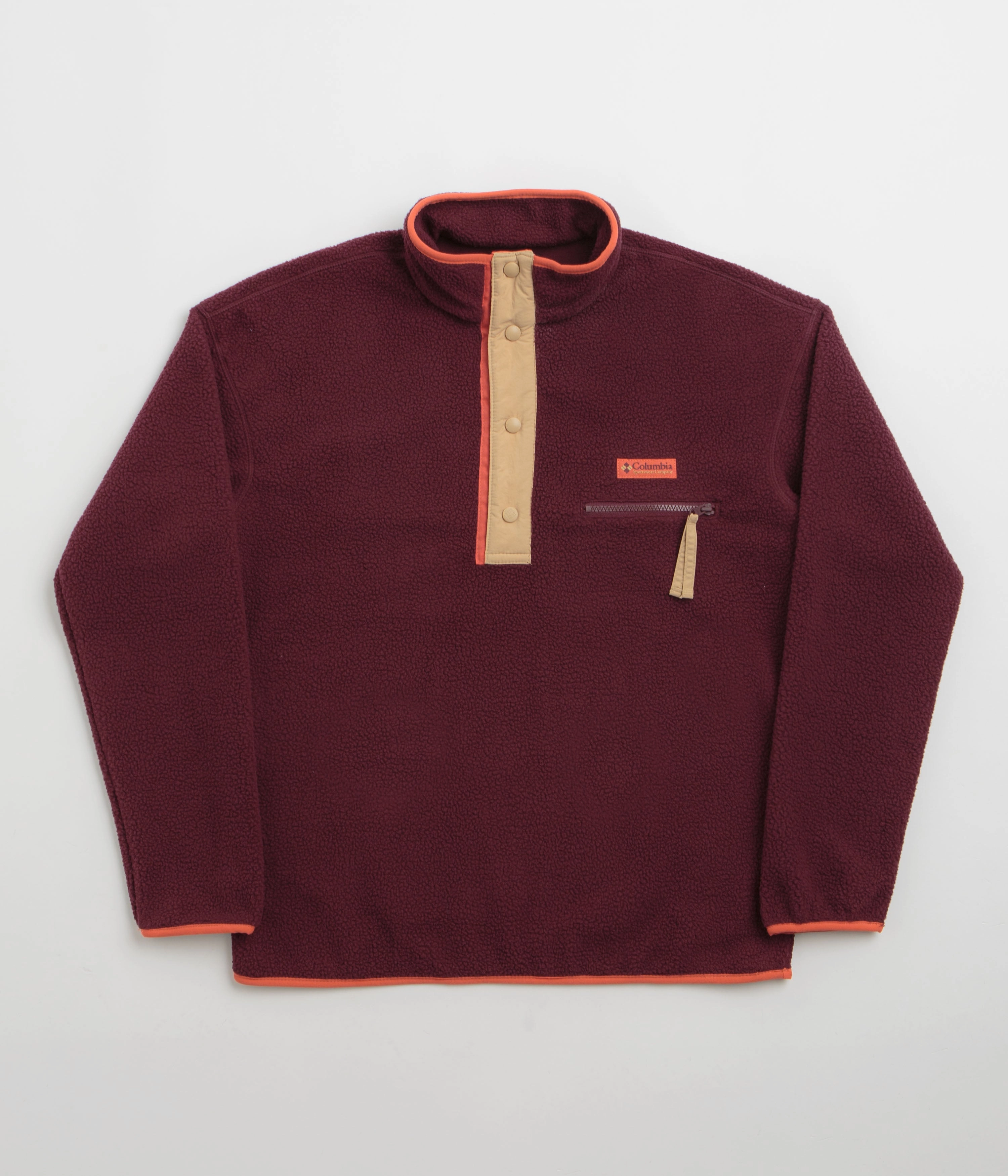 Daily Gear Insulated Shell Columbia Helvetia II Half Snap Fleece - Rich Wine