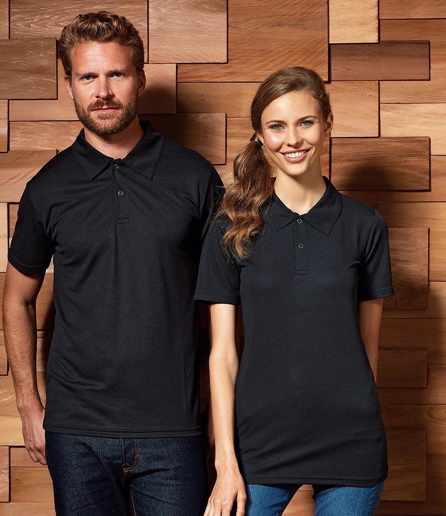 Coolchecker Studded Polo | BLACK Golf Ready