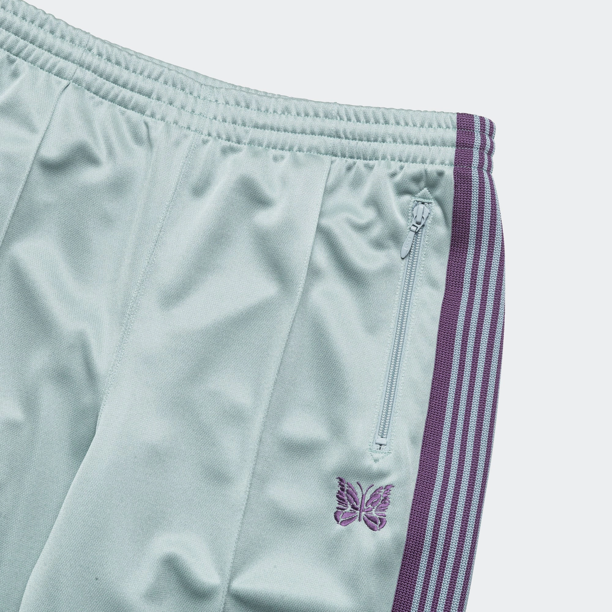 Track Pant - Sax Poly Smooth Slim Silhouette