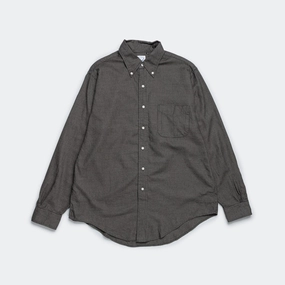 Geometric Shape Summer Outfit Standard Button Down Shirt - Charcoal Grey