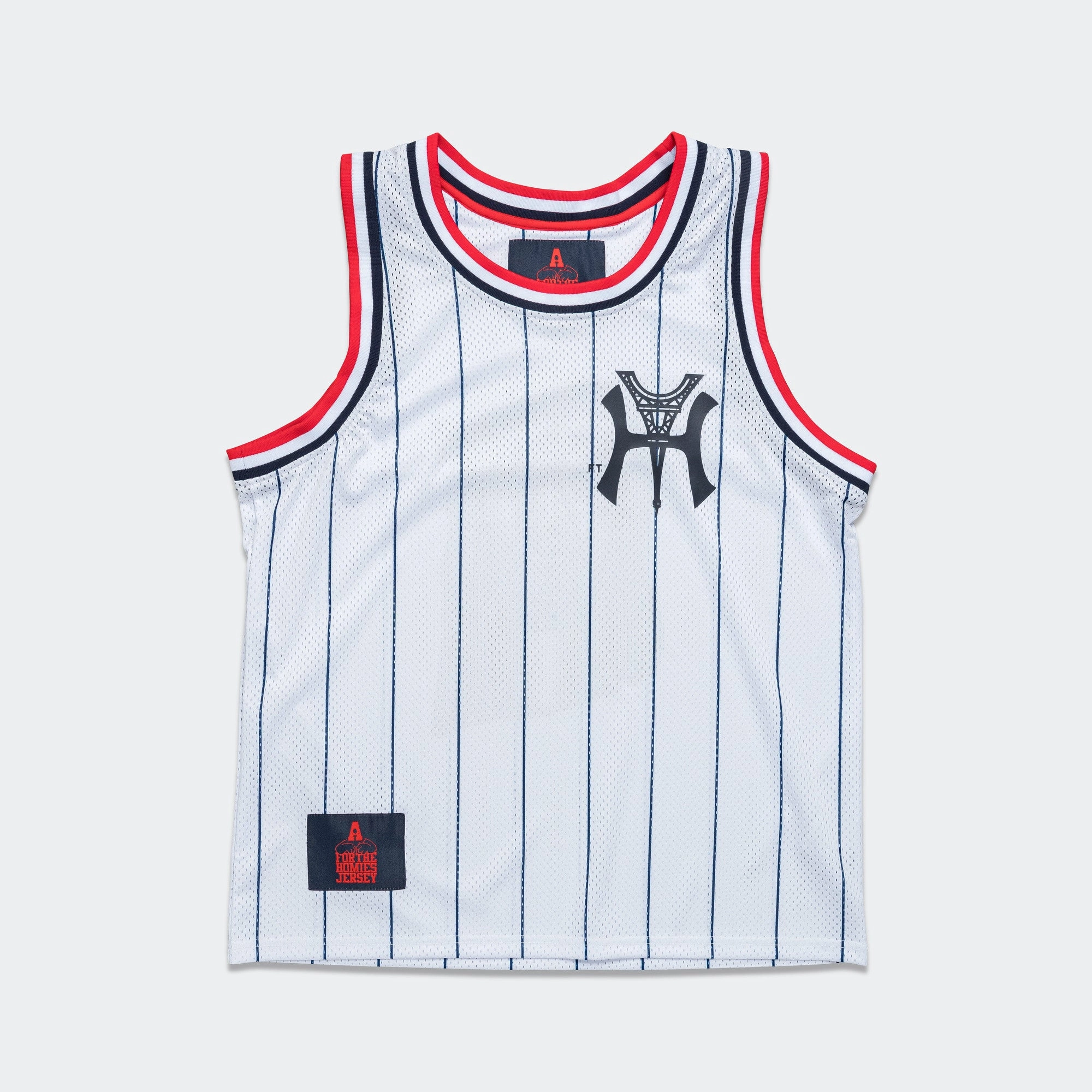 Homees Mesh Jersey - White Colorfast Dye Office Wear