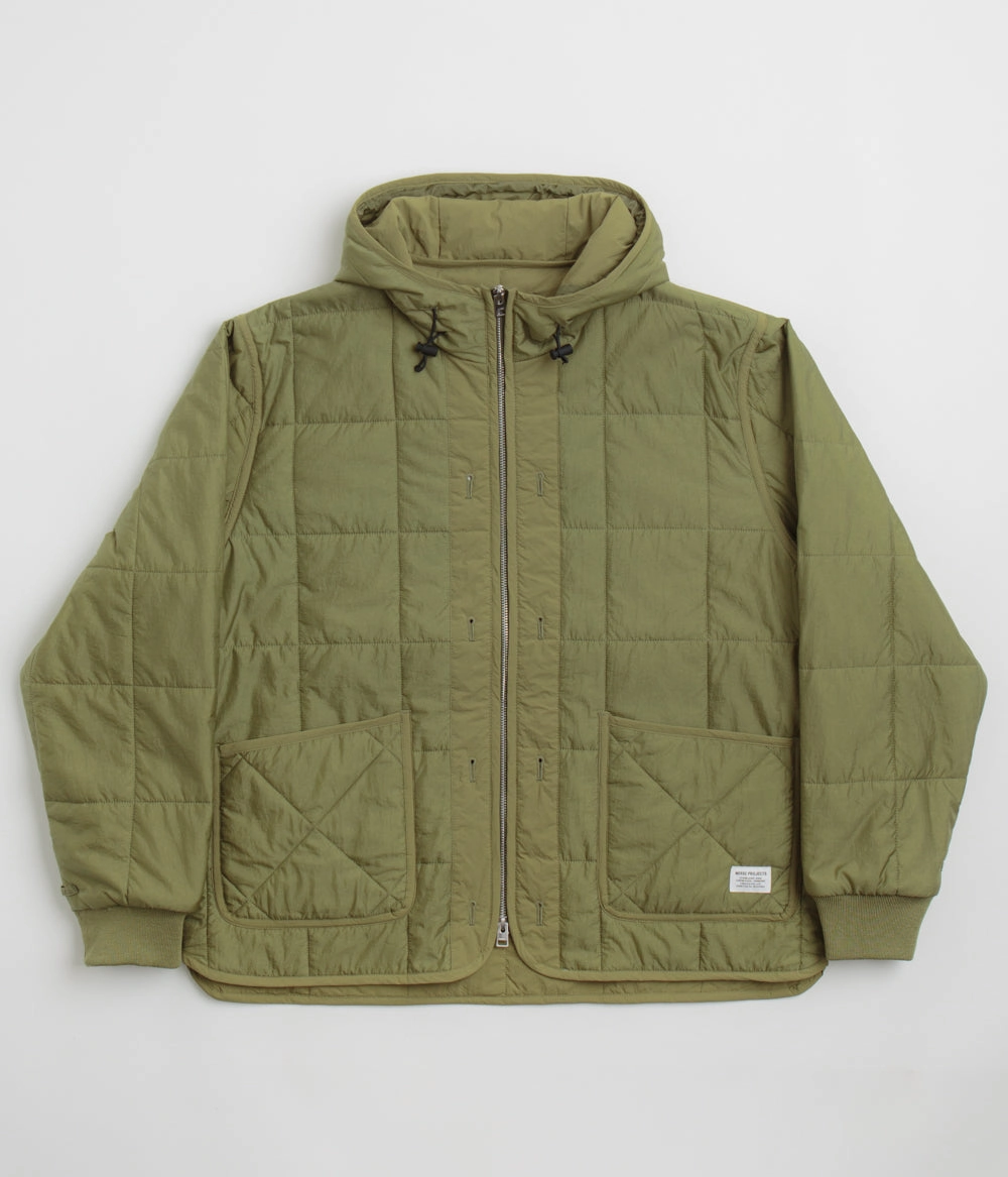casual outing Task Norse Projects Military Hooded Liner Jacket - Moss Green