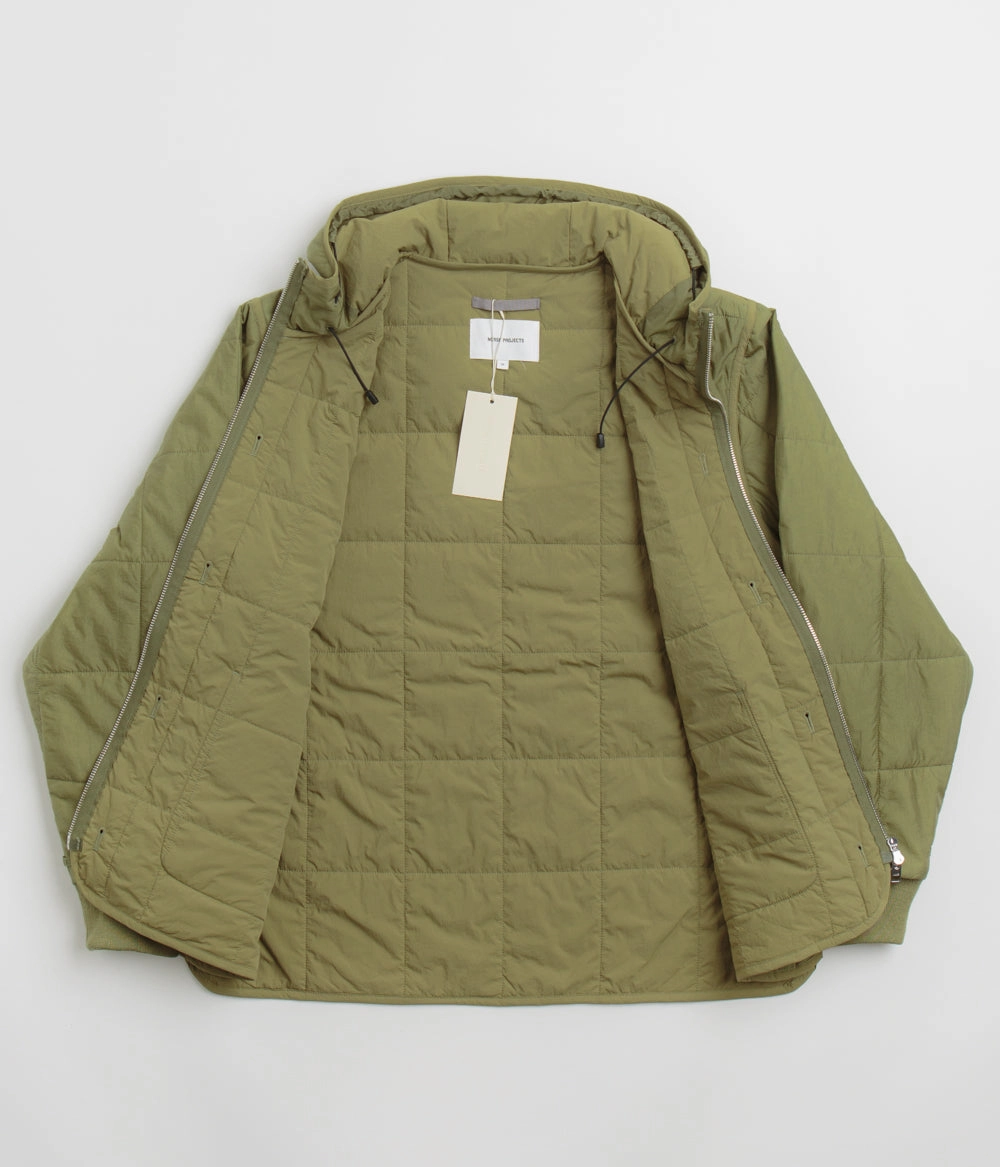 Norse Projects Military Hooded Liner Jacket - Moss Green Lose