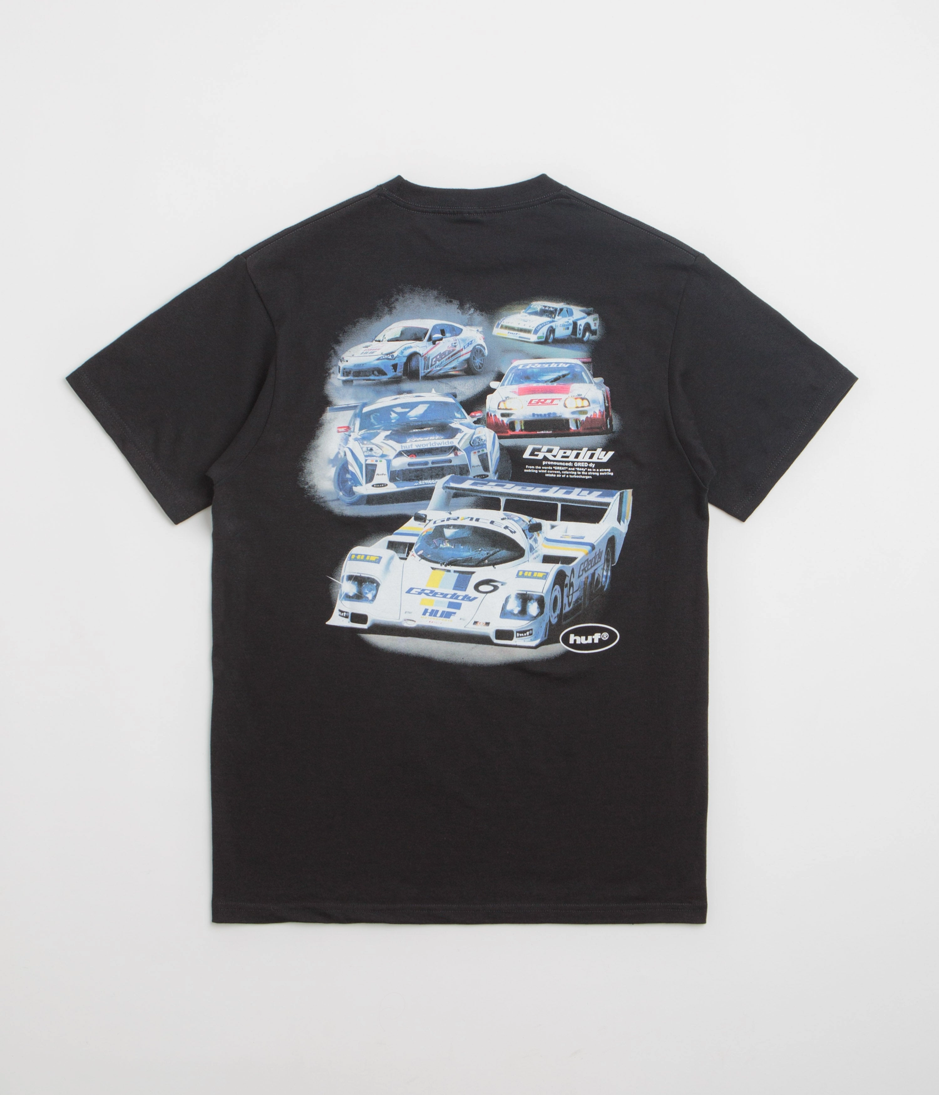 HUF Greddy Showcase T-Shirt - Black hiking clothes Travel Outfit