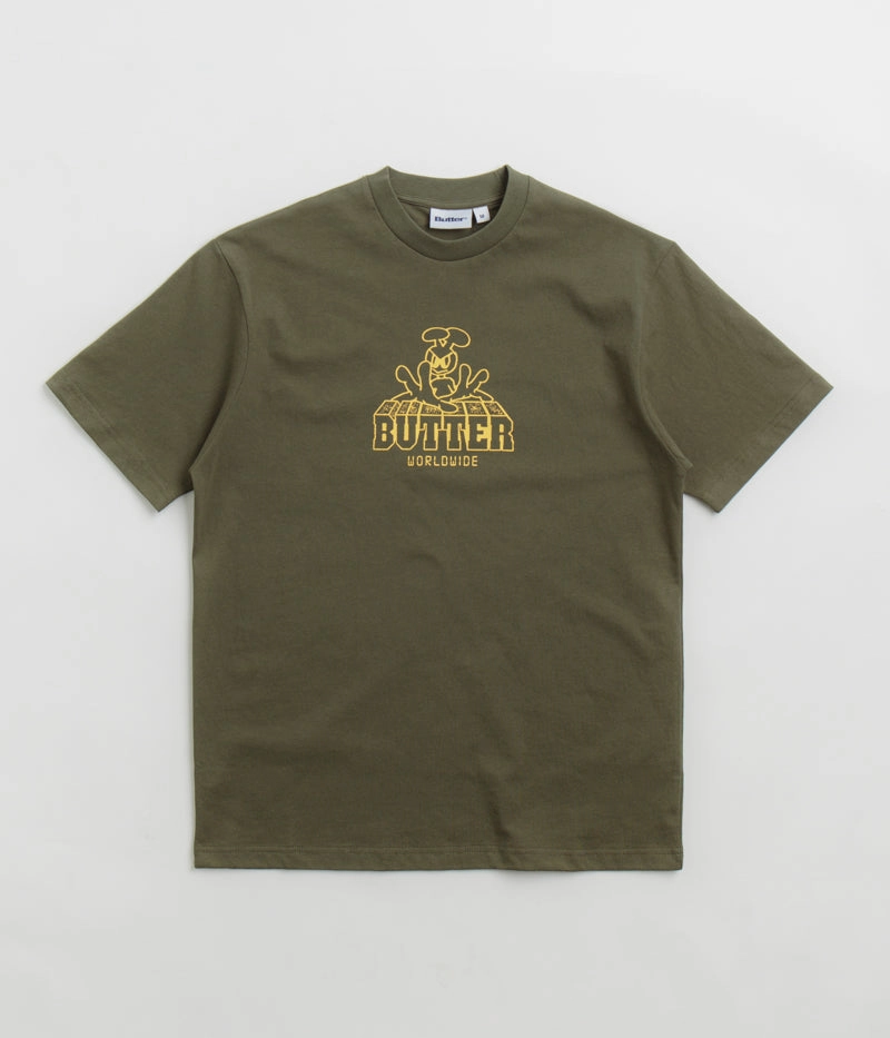 Butter Goods Alien T-Shirt - Army High-End Quality