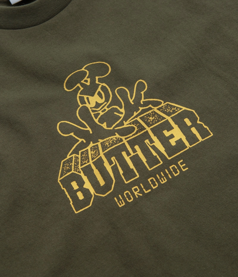 Trendy Layering Butter Goods Alien T-Shirt - Army