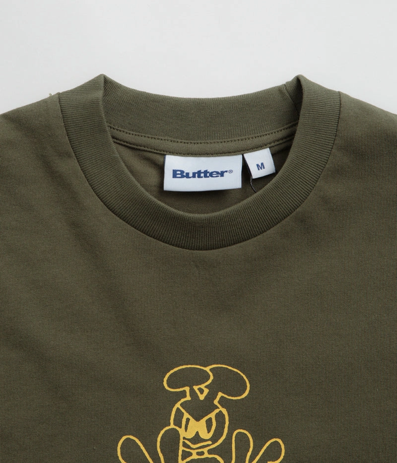 Soft and Light Wear Butter Goods Alien T-Shirt - Army