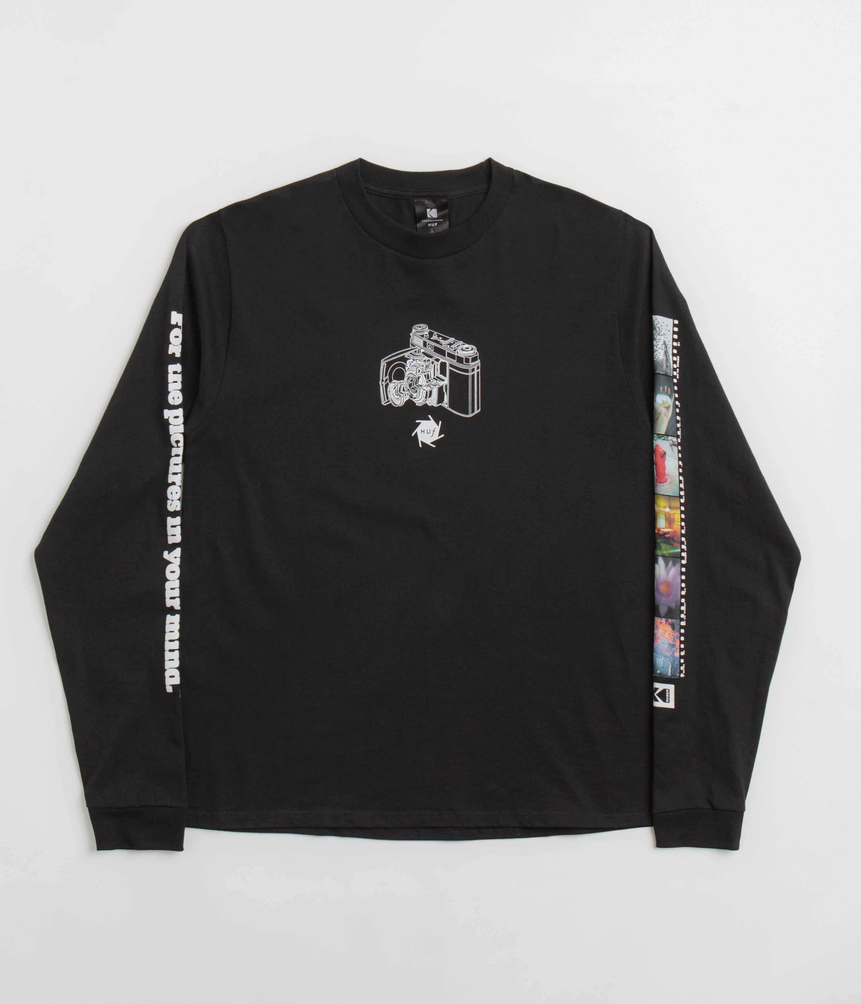HUF x Kodak Inner Vision Long Sleeve T-Shirt - Black Circular Knit Construction Stylish Details