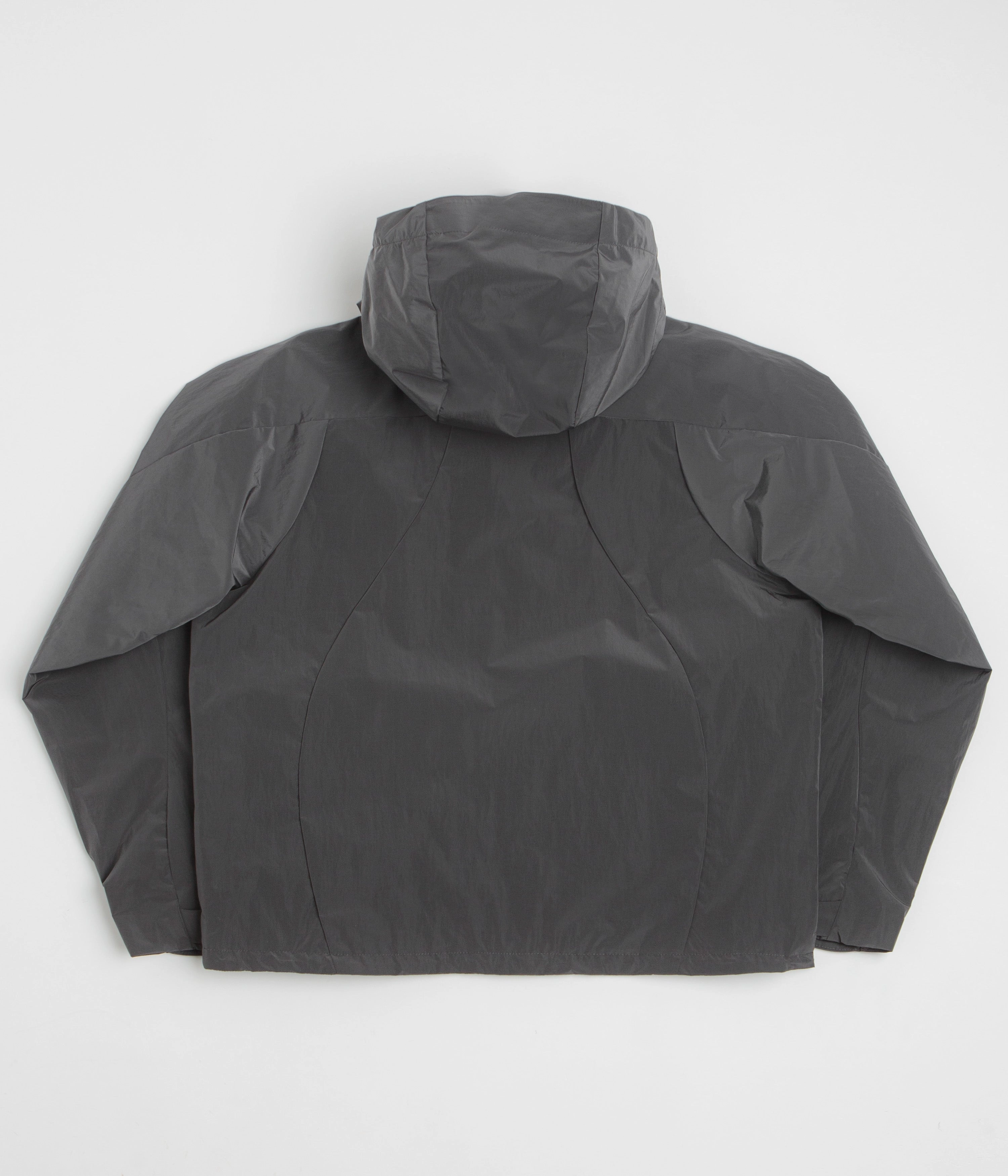 Dime Taffeta Windbreaker Full Zip Jacket - Storm Eyeshadow short sleeved