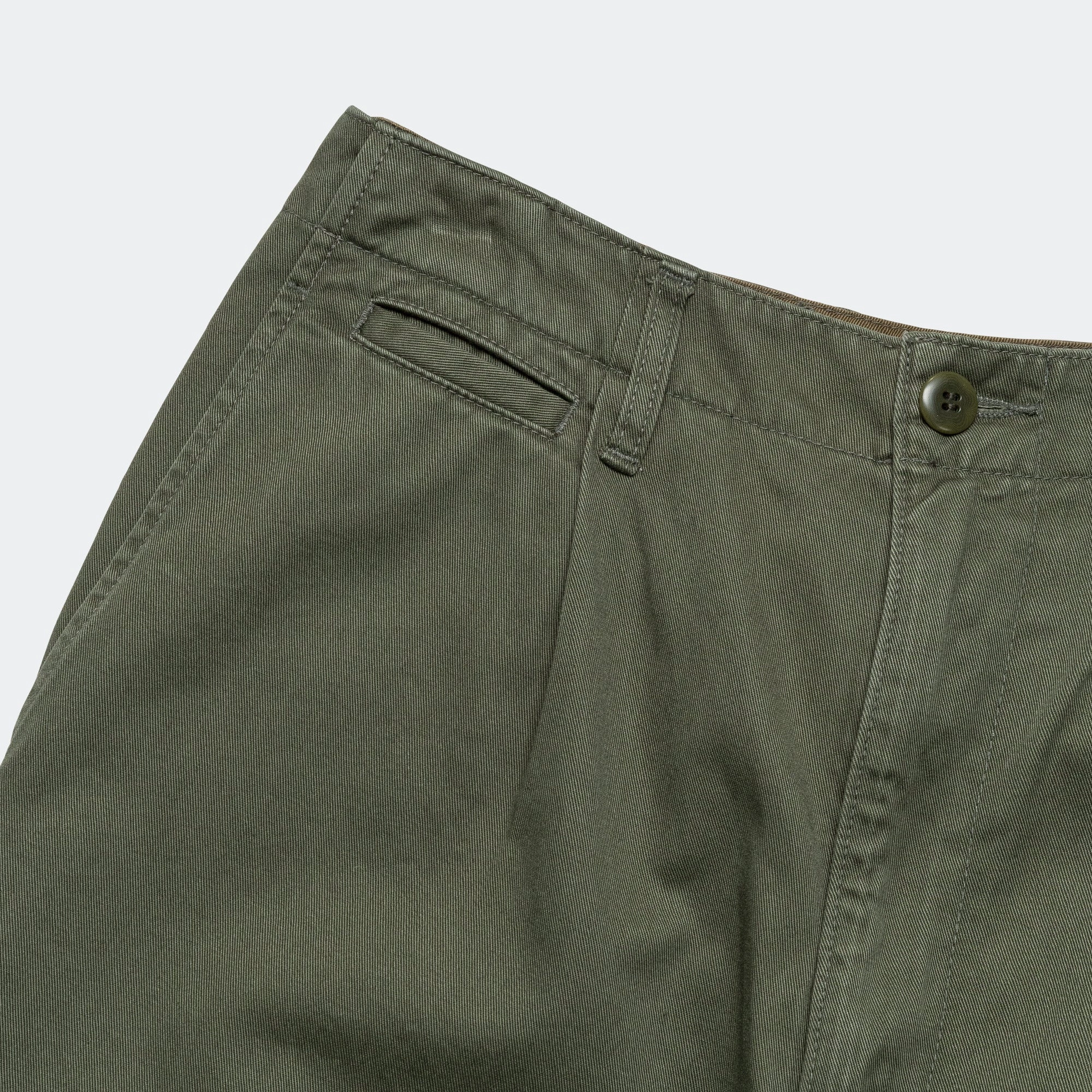 Chino High Waisted NIME Pants CACTUS Embroidery - Khaki On The Go Casual Must-Have