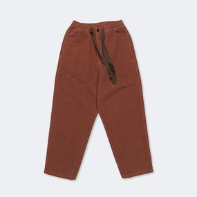 Napped Heat-Corduroy EASY Pants - Soho Brick ResilientElasticBand Classic Cut
